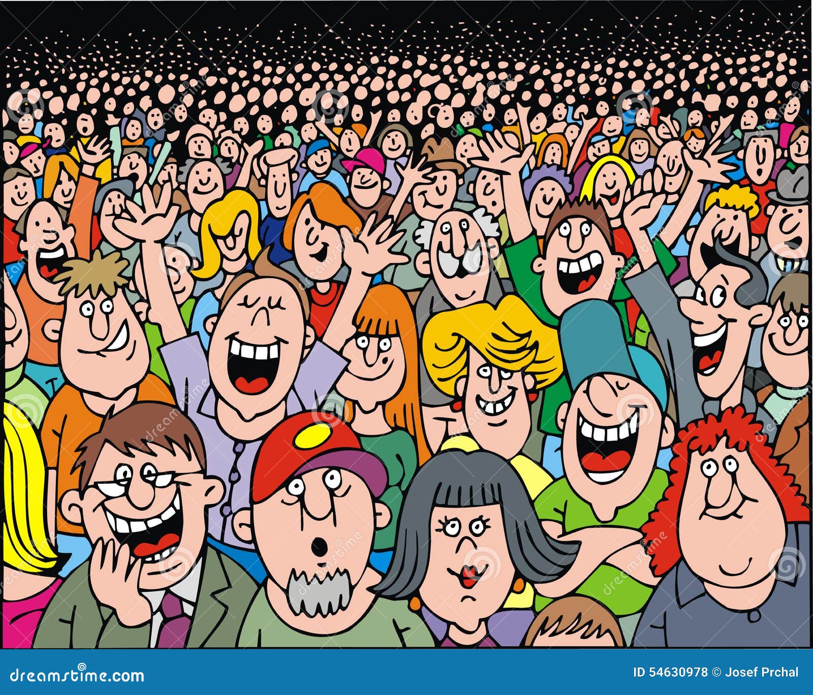 Crowd. A Lot Of People. Cartoon Vector 92393855