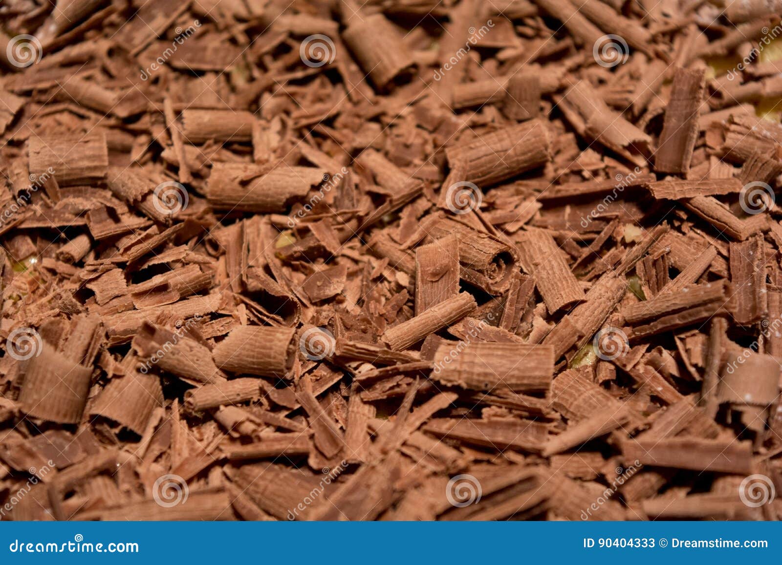 a lot of rolled chocolate