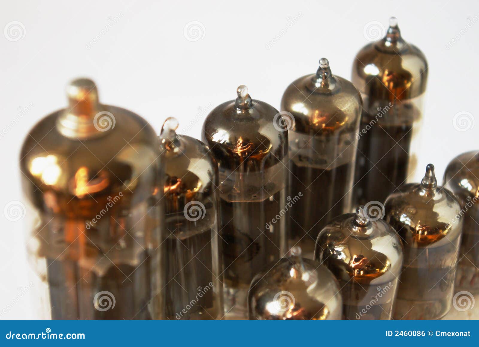 A lot of vacuum tubes stock photo. Image of ussr, isolated 2460086