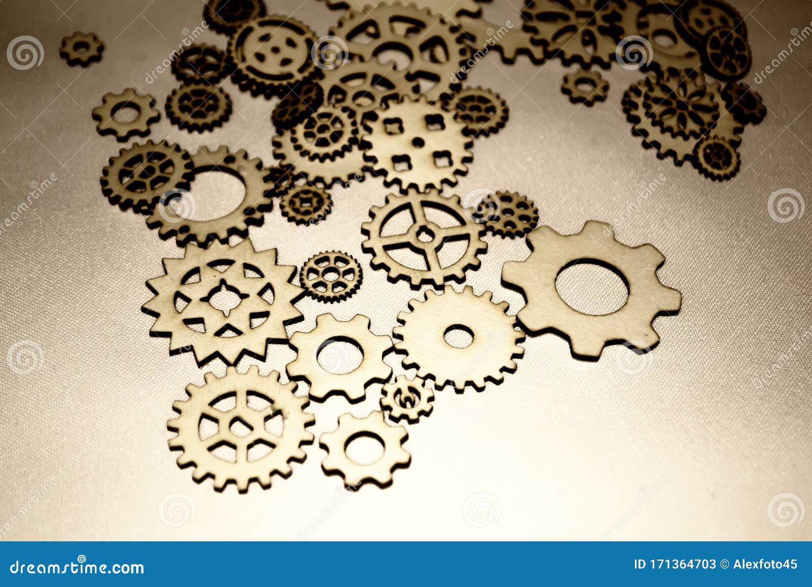 A Lot of Vintage Cardboard Gears Stock Image Image of machinery, hand 171364703