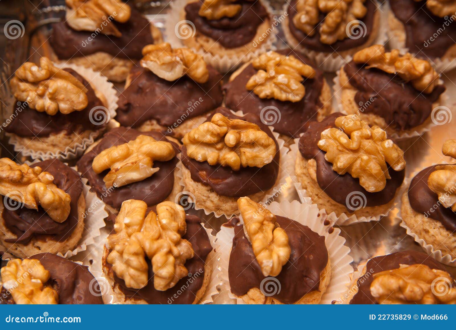 A Lot of Walnut Kisses Lying Side by Side Stock Image Image of tasty