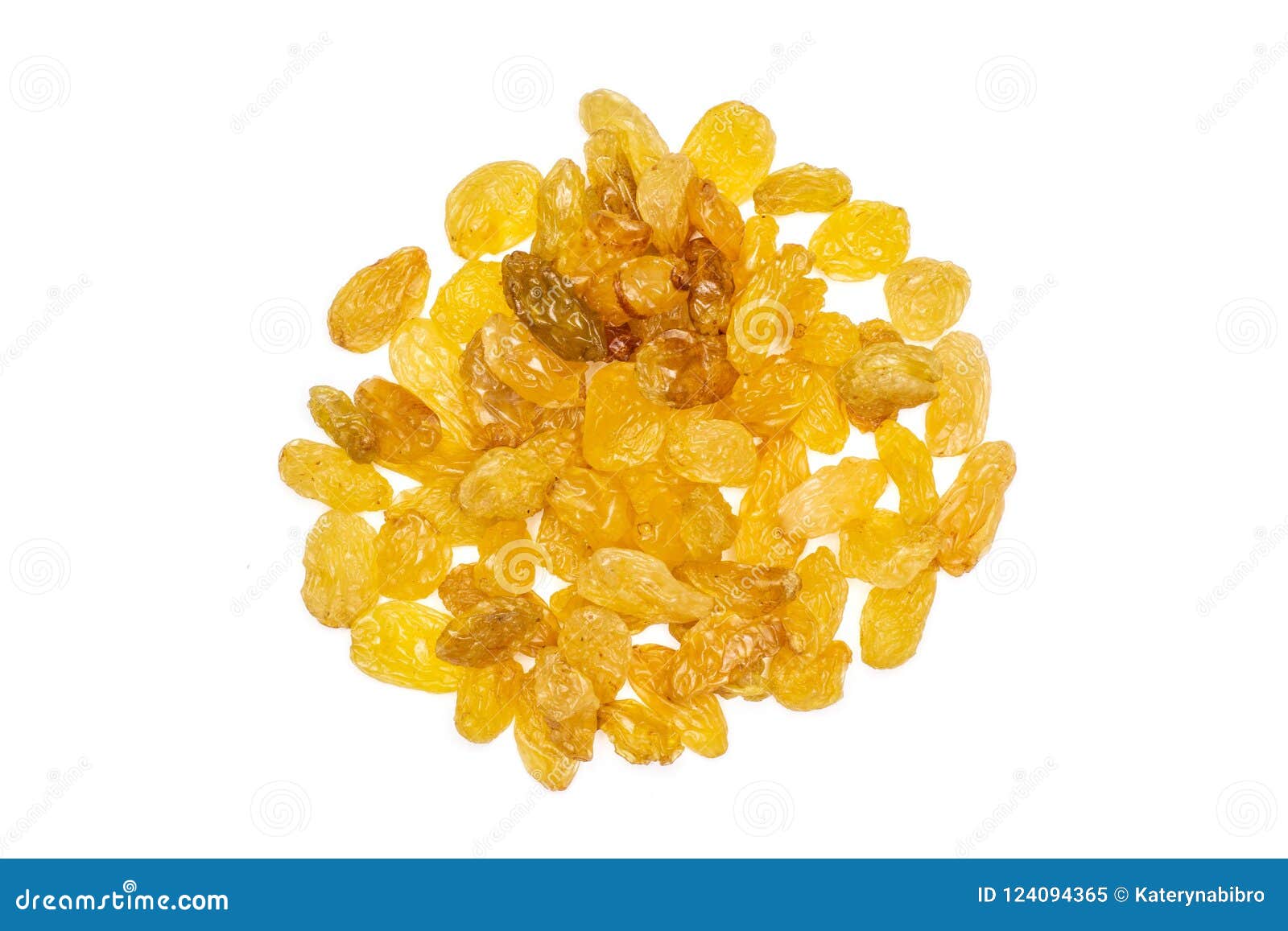 Dry Golden Raisins Sultana Isolated On White Stock Image - Image of ...