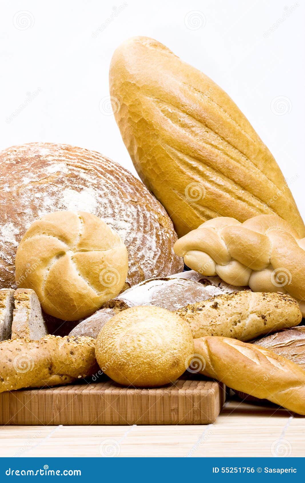 Lots of bread stock photo. Image of isolated, lots, bread 55251756