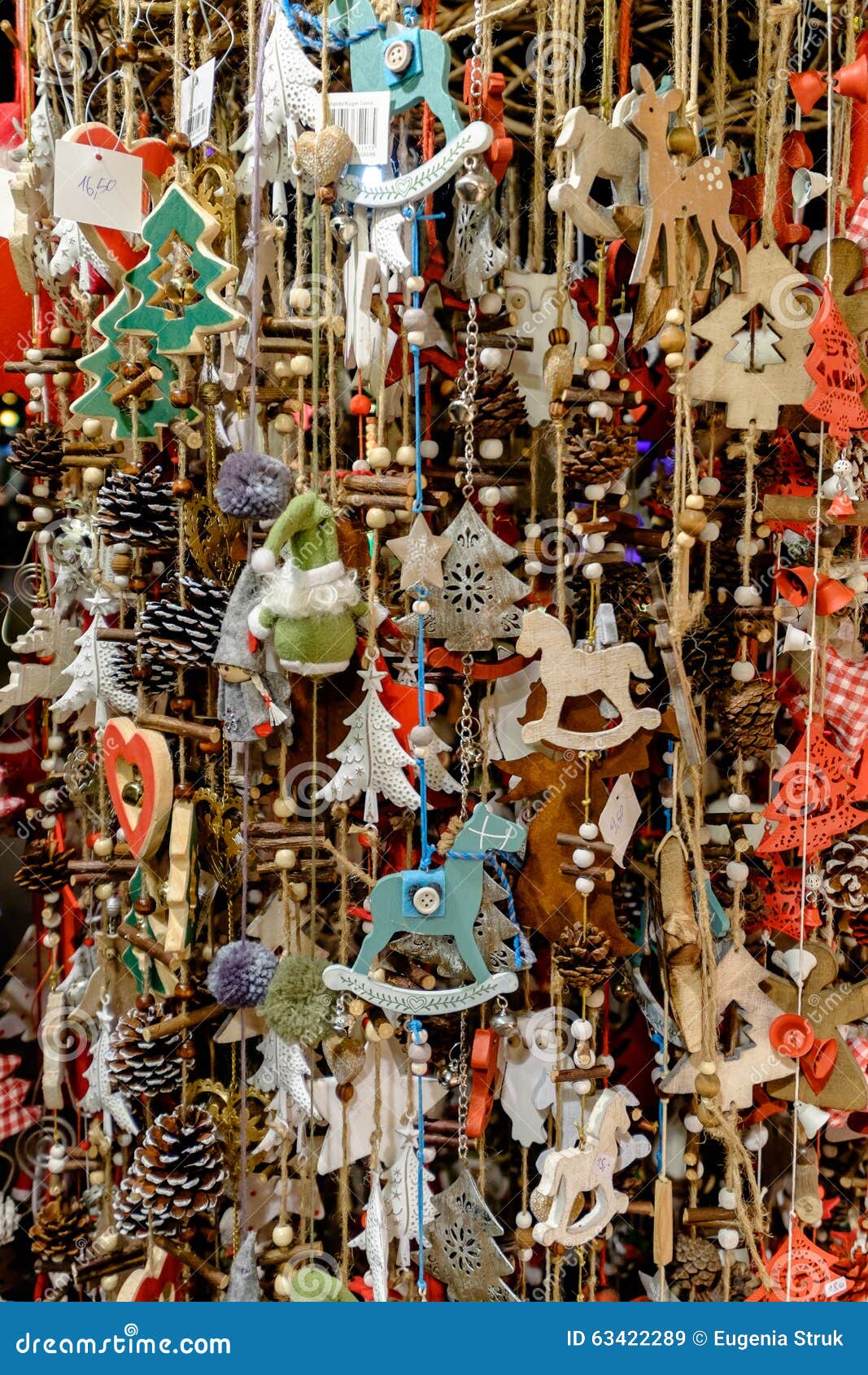 Lots Of Christmas  Decorations  Hanging At The Market  In 