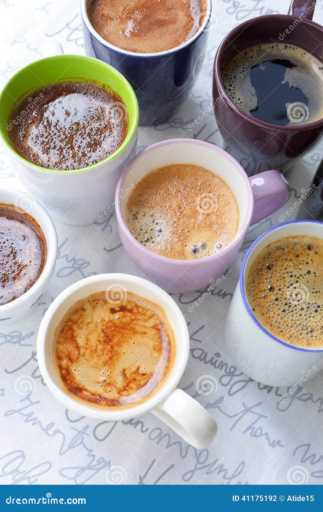 Lots of coffee cups stock photo. Image of relaxation 41175192