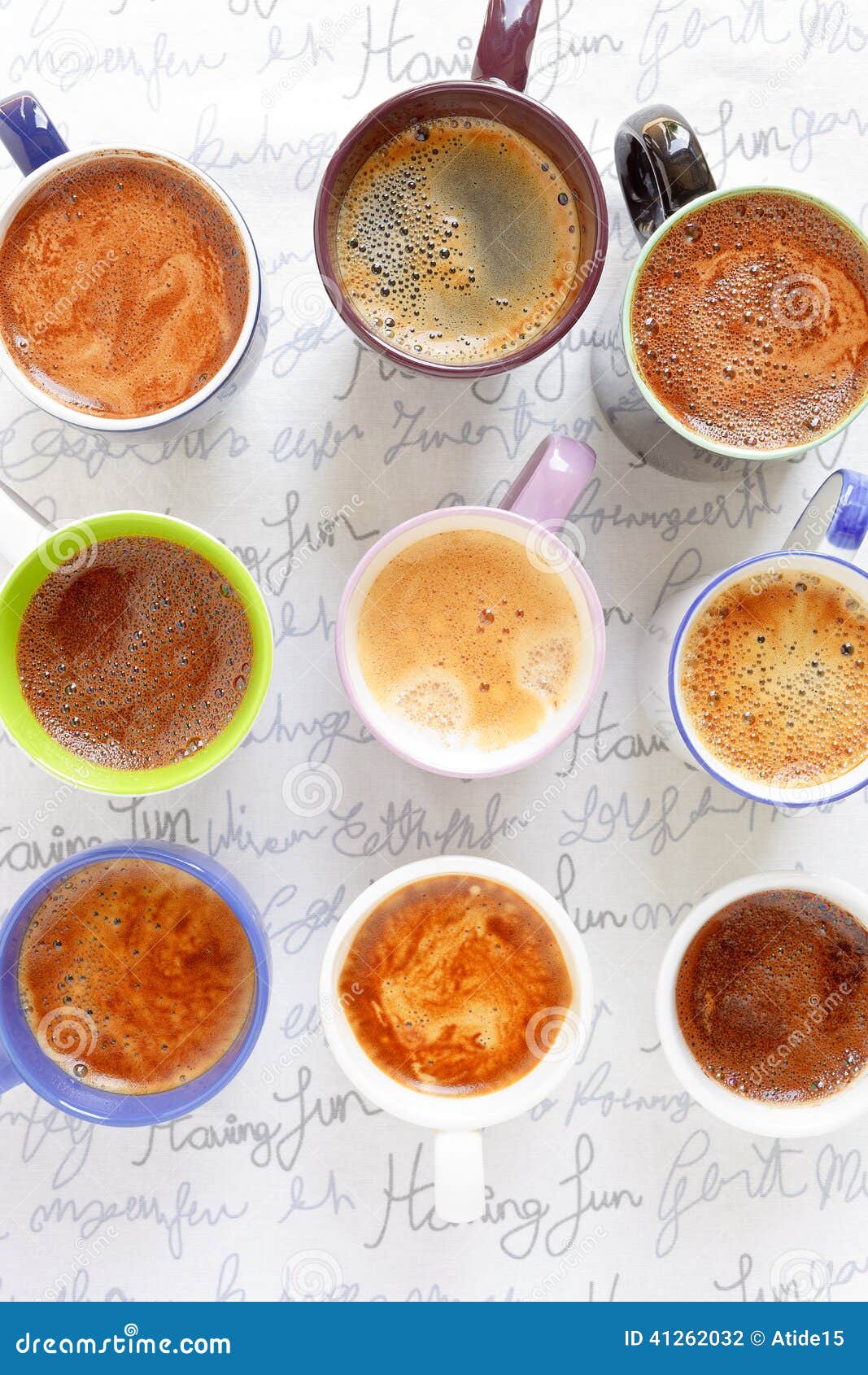 Lots of coffee cups stock photo. Image of coffee, beverage 41262032