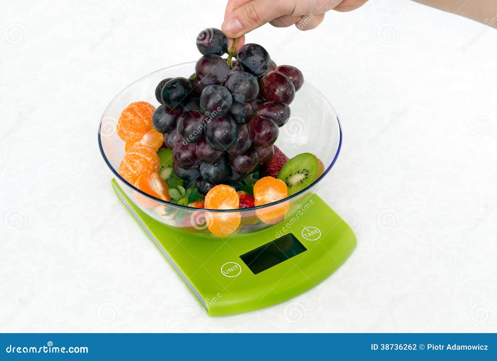 Lots of Fruit on the Kitchen Scale Stock Photo Image of measure, balance 38736262