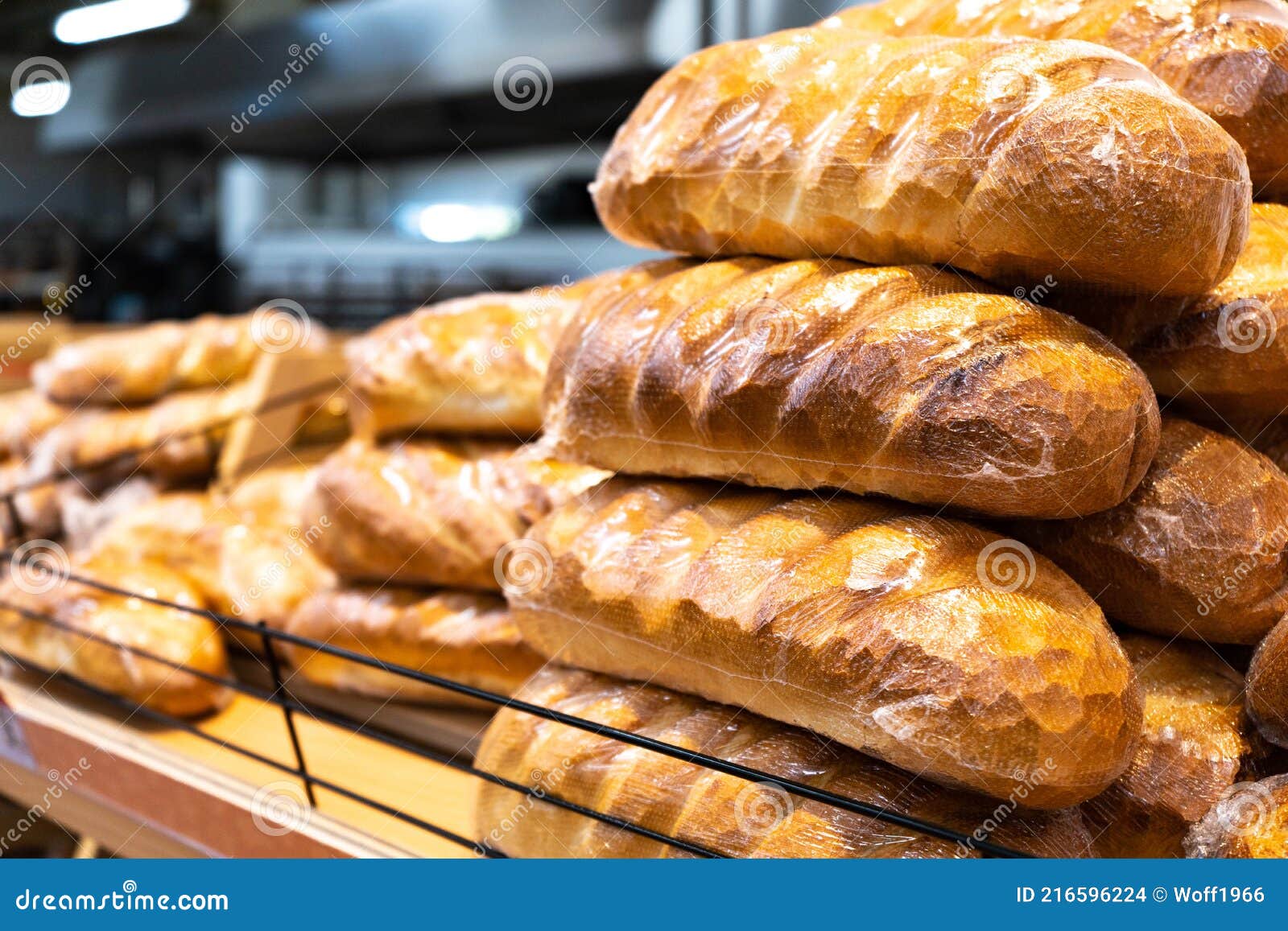 Lots of Large Fresh Bread Loaves in the Bakery Stock Photo Image of