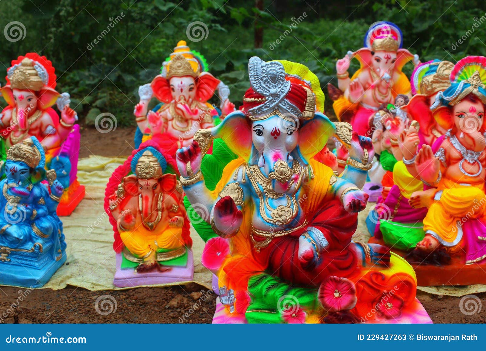 Lots of Lord Ganesh Idol Arranged Beautifully for Celebration of ...