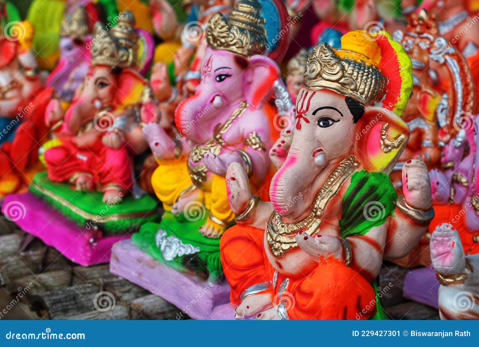 Lots of Lord Ganesh Idol Arranged Beautifully for Celebration of ...