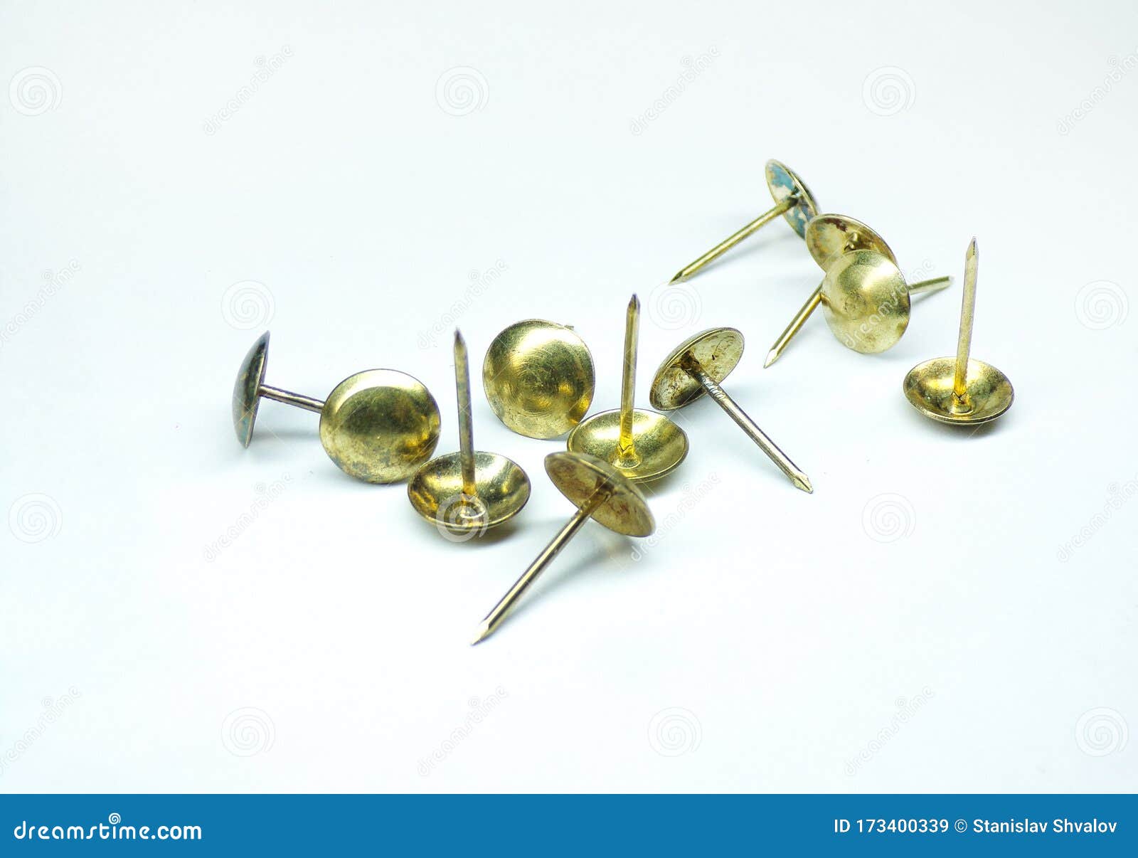Lots of Metal Studs on a White Background. Stock Image - Image of bunch ...