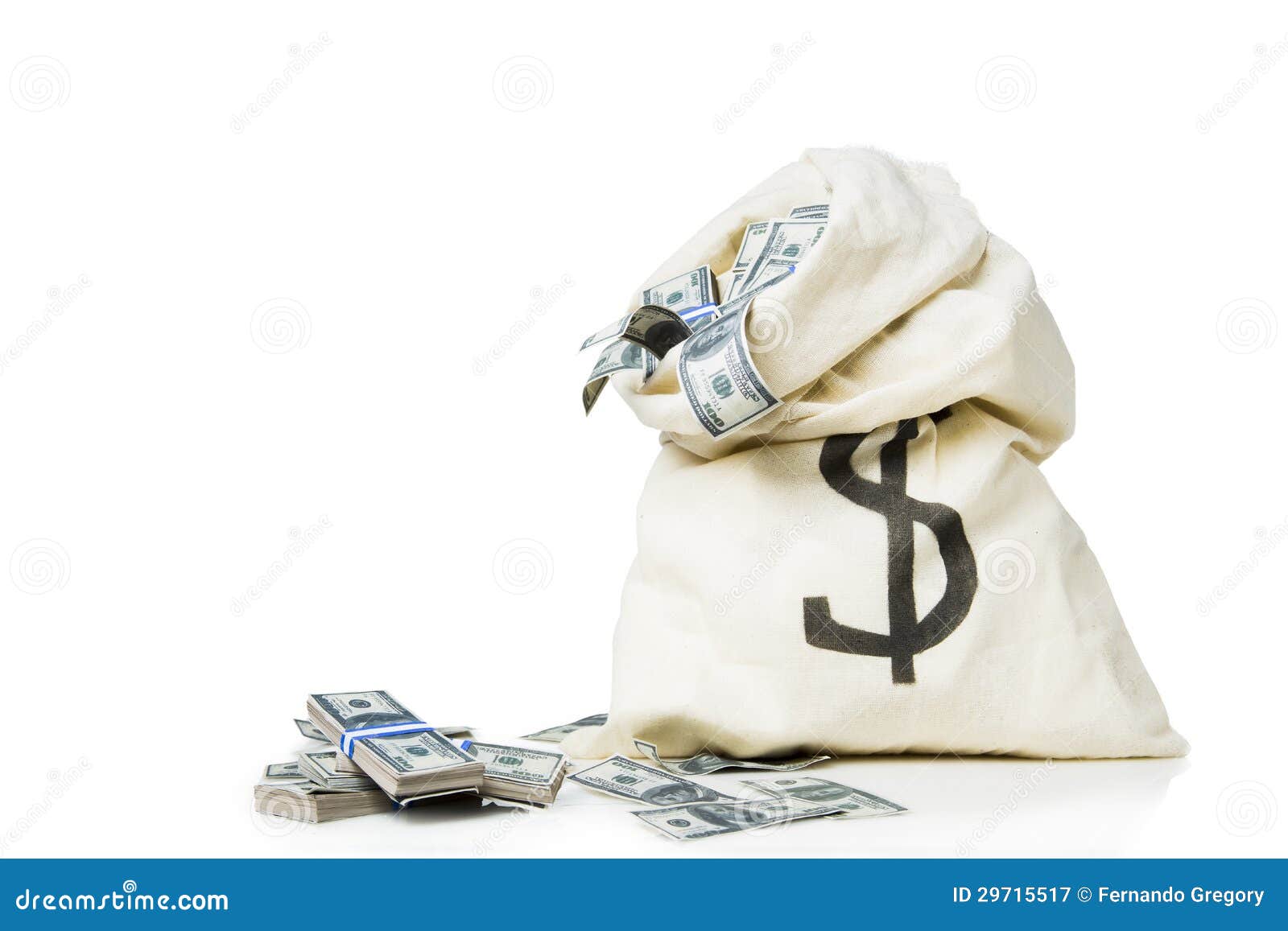 Sack bag full of money in the room Stock Photo - Alamy