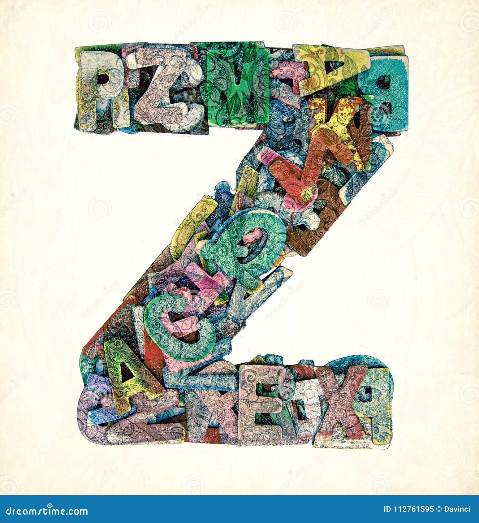 Wooden letters Z stock illustration. Illustration of text - 112761595