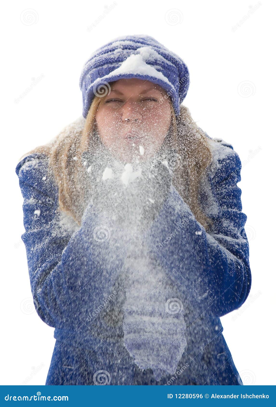Lots of snow. stock photo. Image of beauty, blowing, people - 12280596