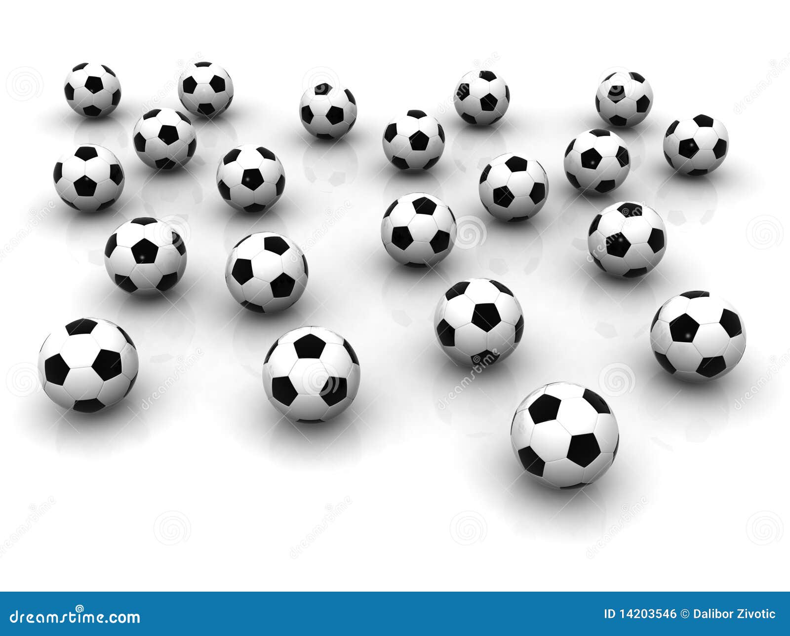 Lots Of Soccer Balls Royalty Free Stock Image Image 14203546