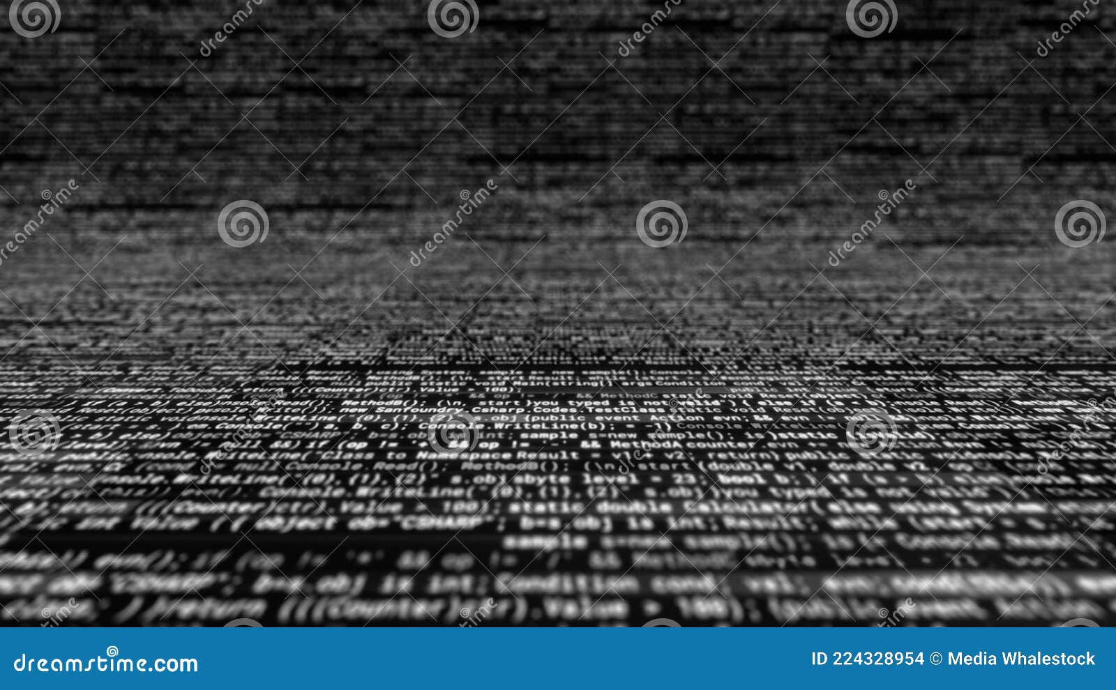 Lots of White Text on Black Background. Animation. Endless White Text