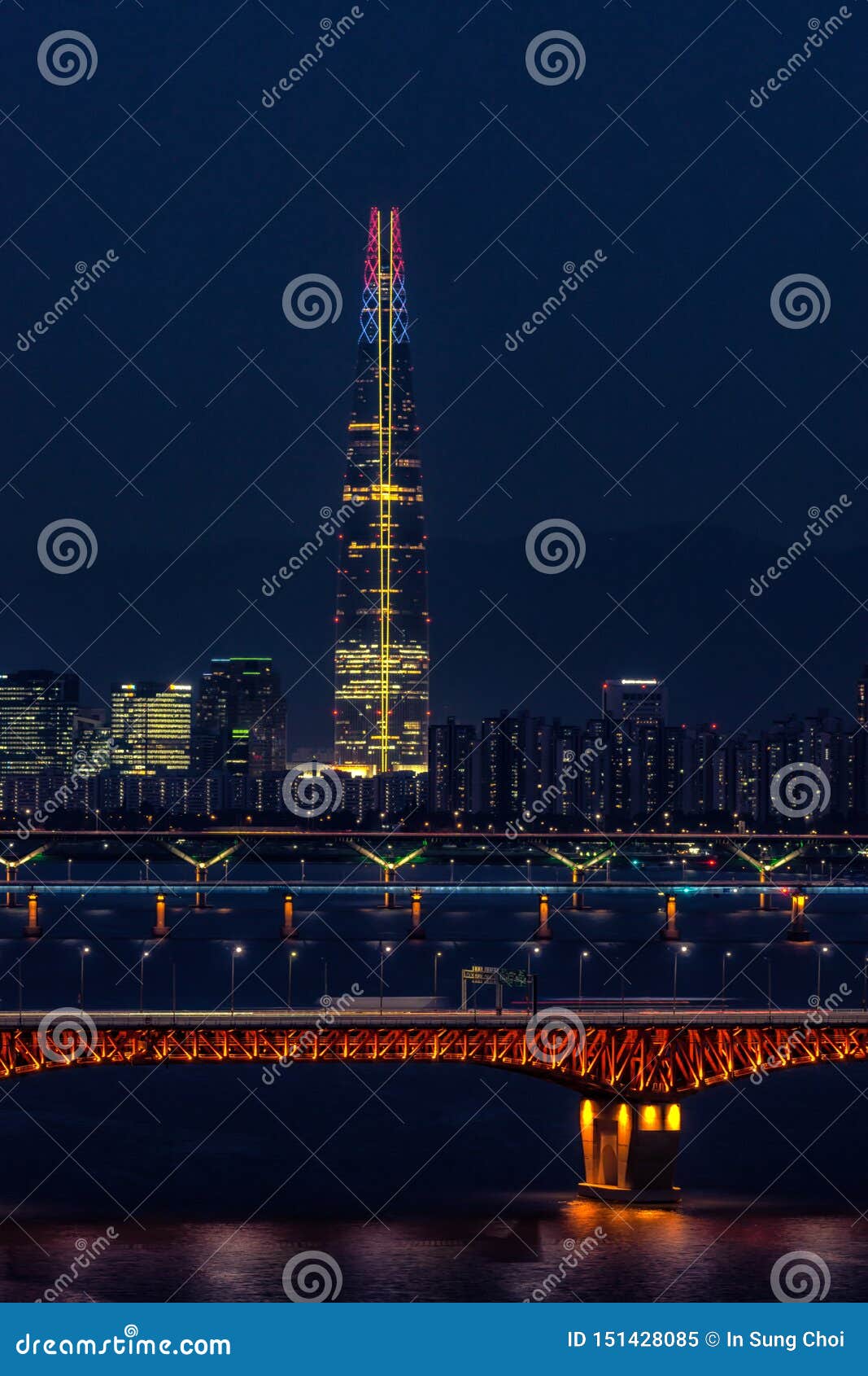 lotte tower and seongsu bridge