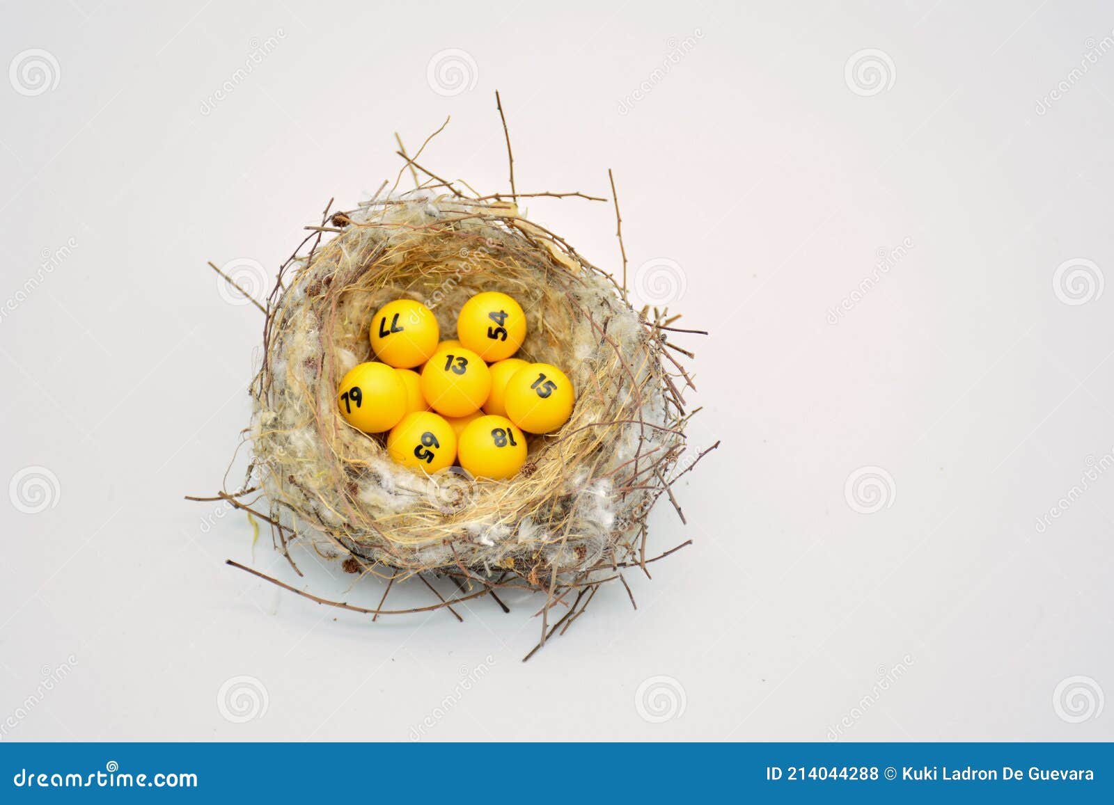 lottery balls in a nest