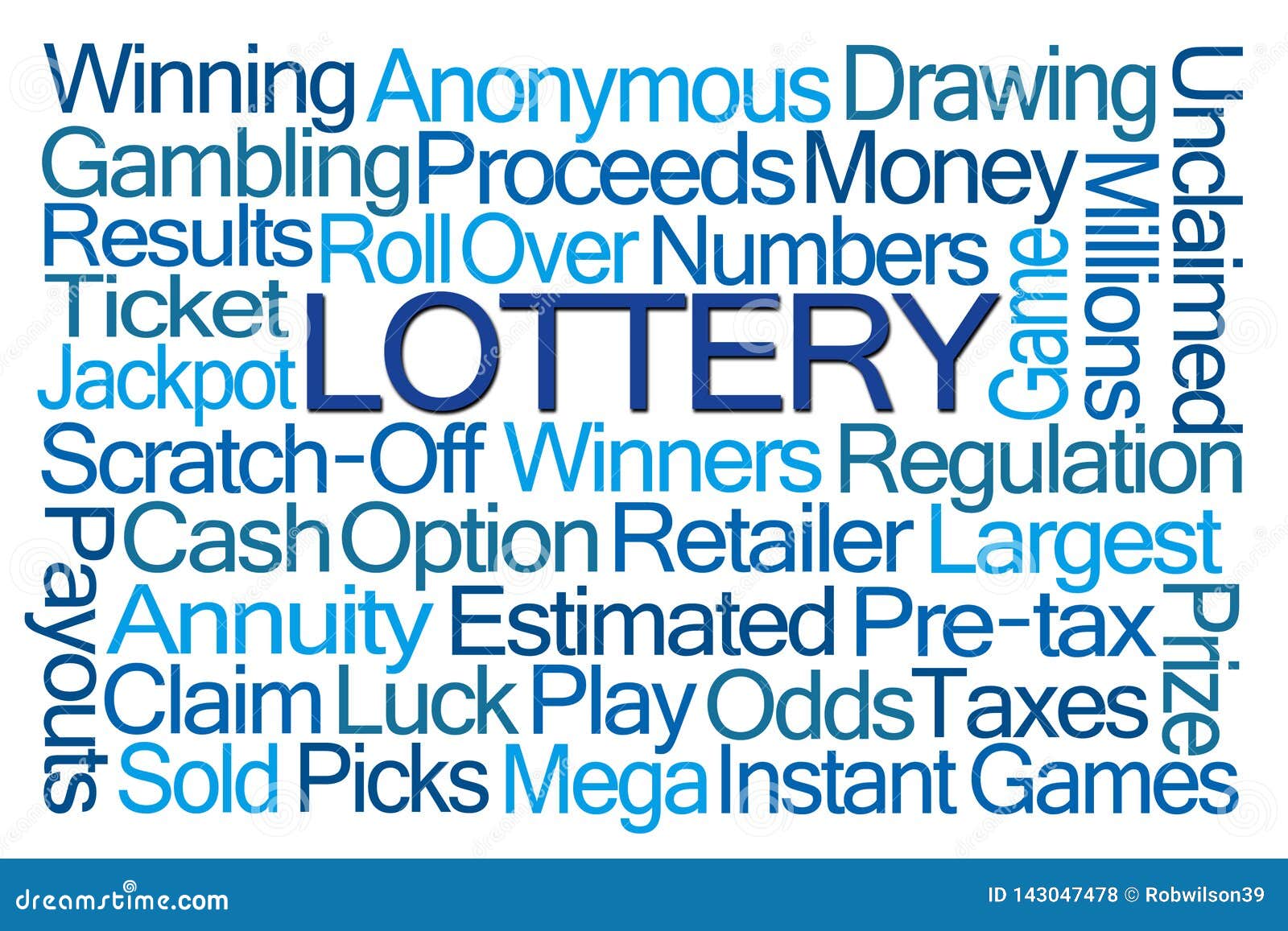 Lottery Word Cloud stock illustration. Illustration of regulation 143047478