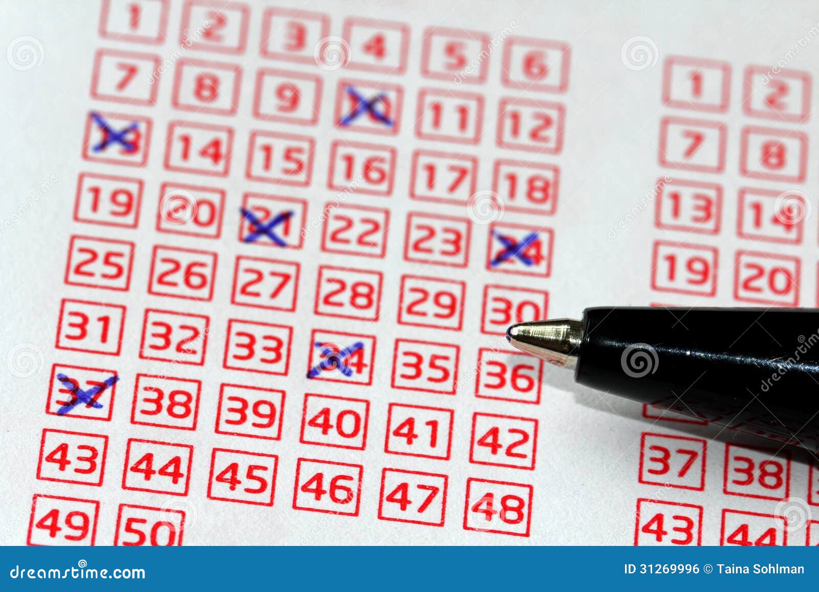 Lotto Lucky Numbers Royalty Free Stock Image - Image: 31269996