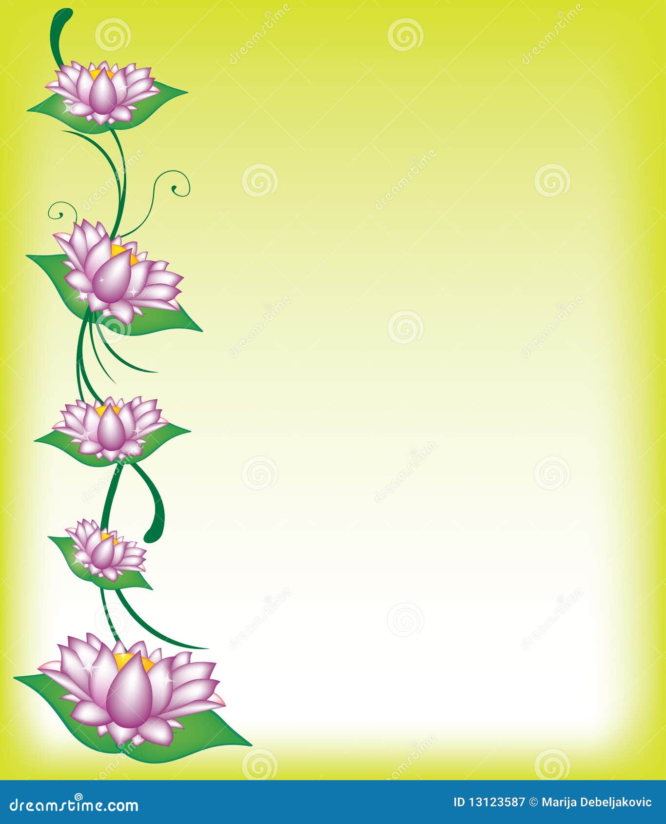 Lotus Border Royalty Free Stock Photography Image 13123587