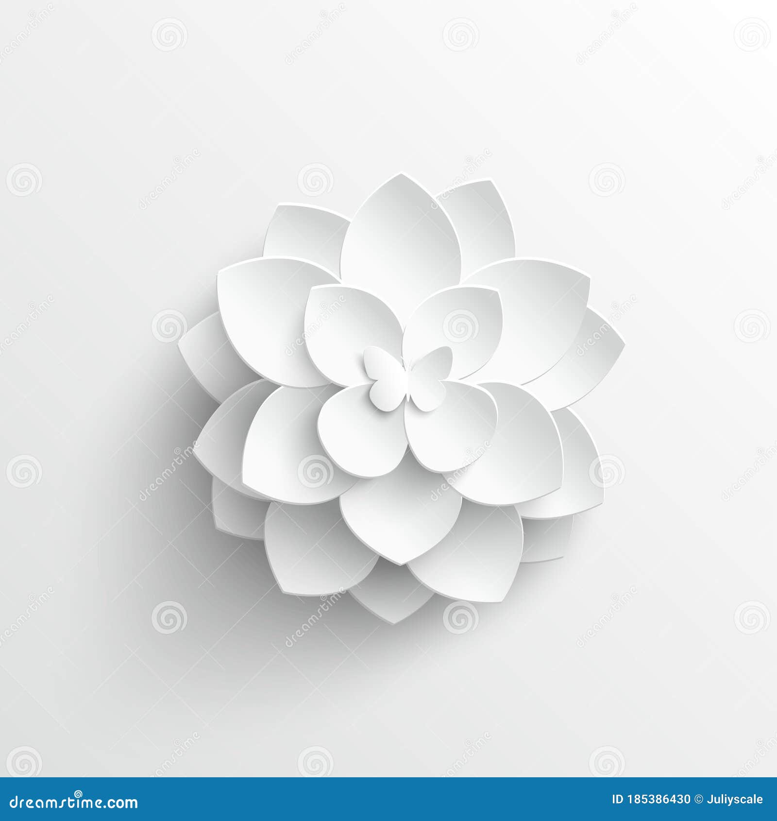 White paper flower wall, floral background, wedding card, greeting card  template Stock Photo