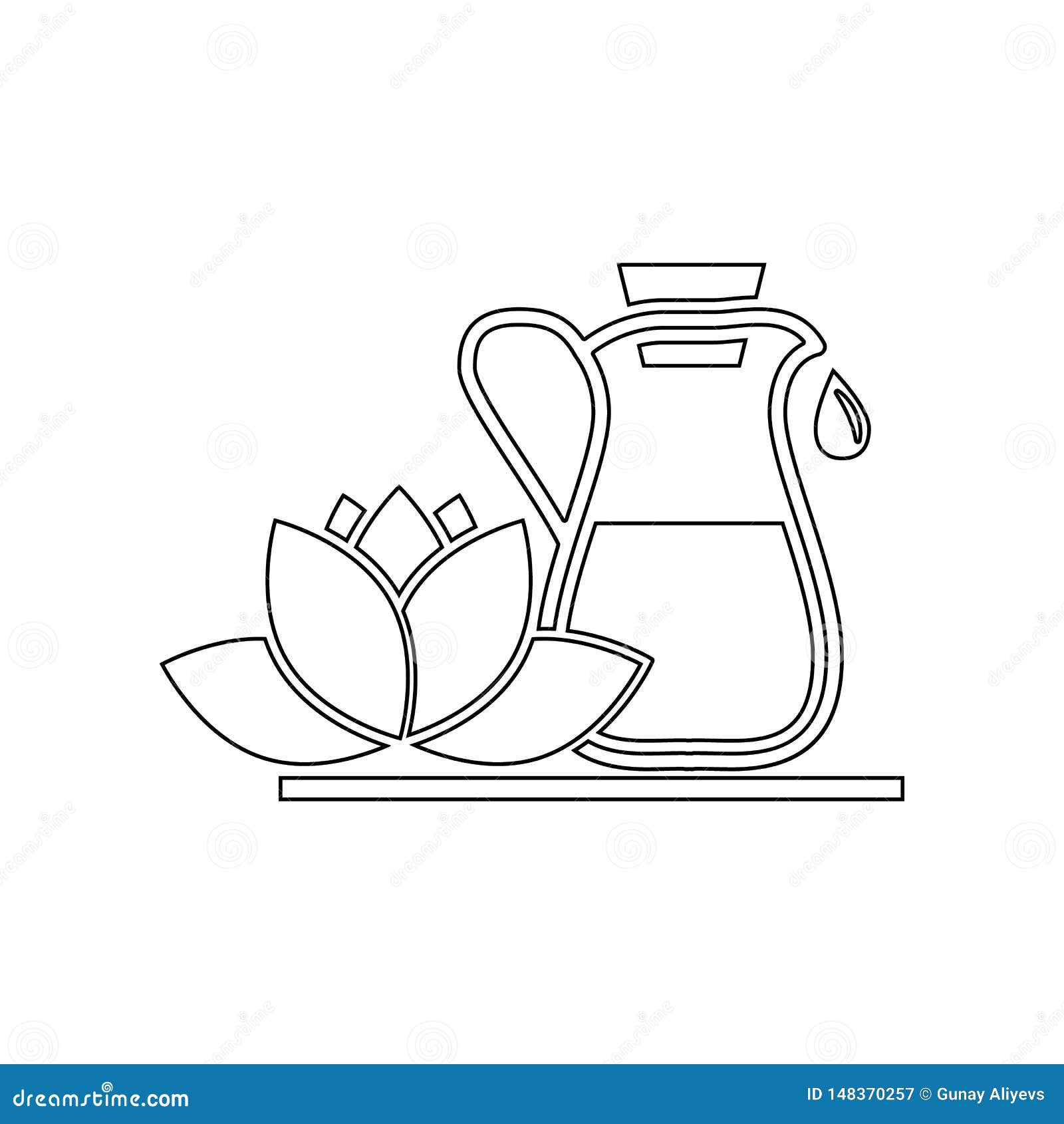 Lotus and Drinks Icon. Element of Spa for Mobile Concept and  Apps