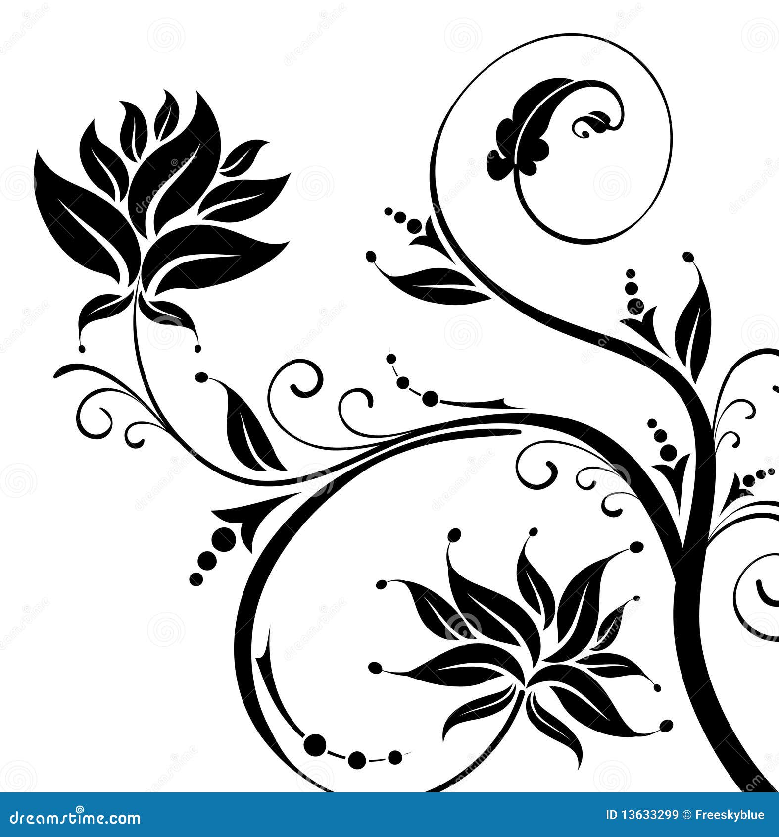 Lotus flower stock illustration. Illustration of leaves - 13633299