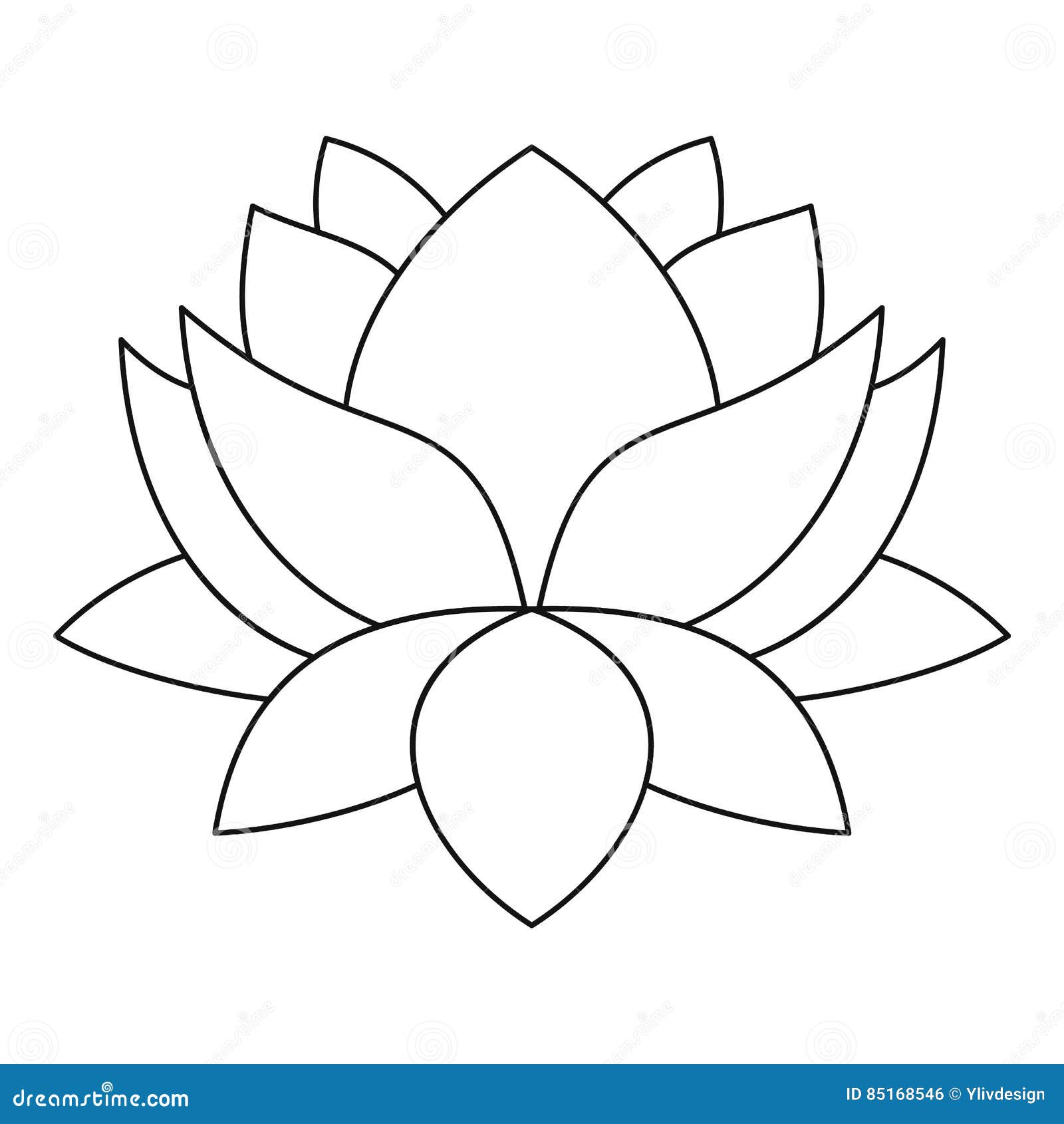 lotus flower outline clip art free - photo #32