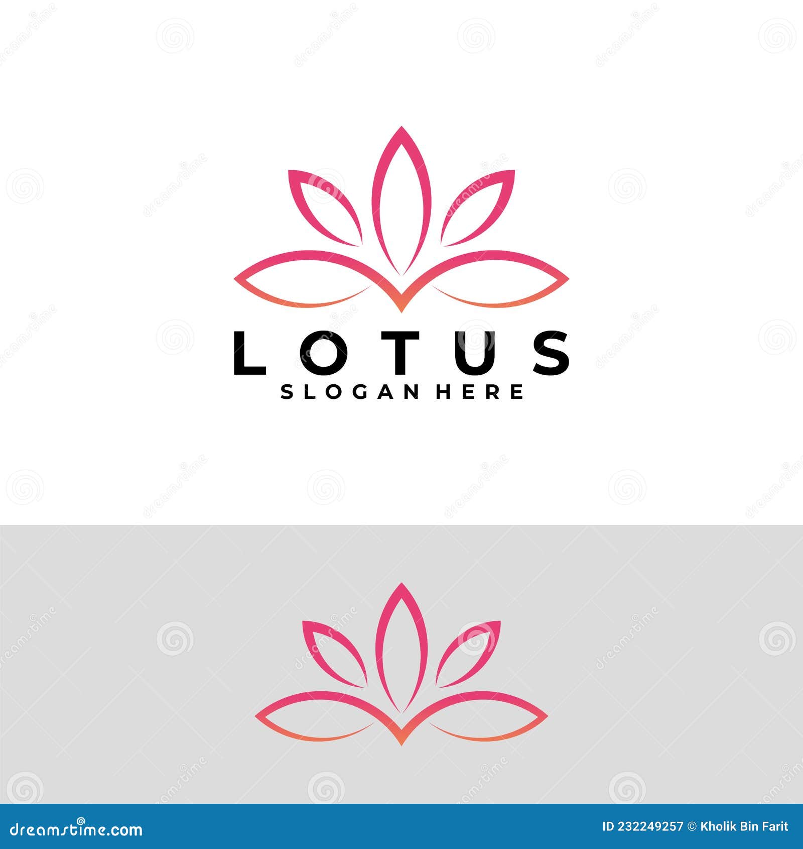 Lotus Flower Logo Vector Design Stock Vector Illustration of icon