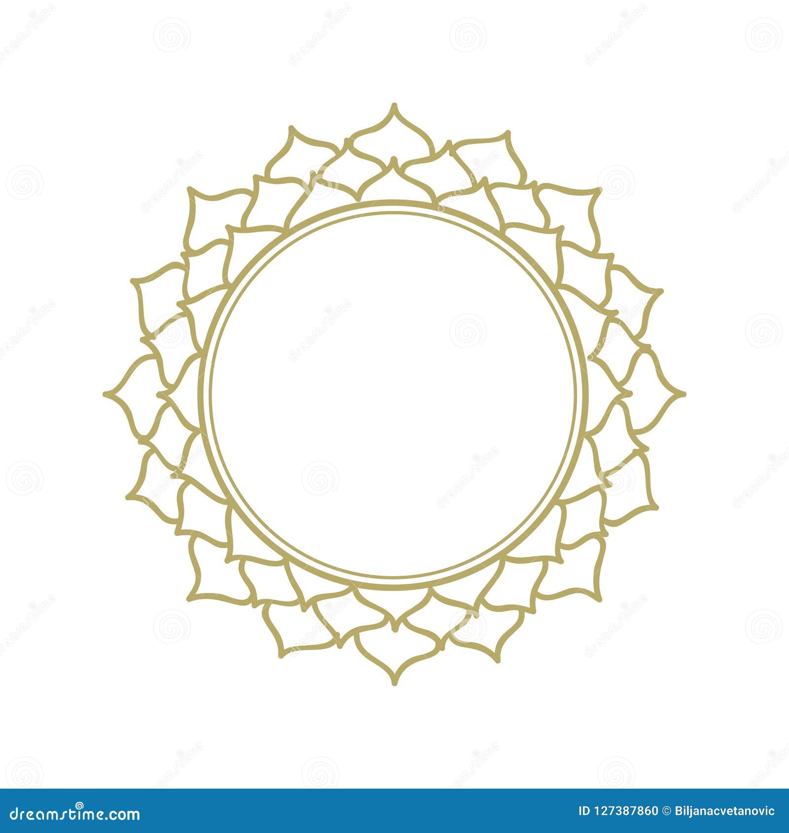 Lotus Flower Logo Vector PNG Images, Luxury Monogram Lotus Flower