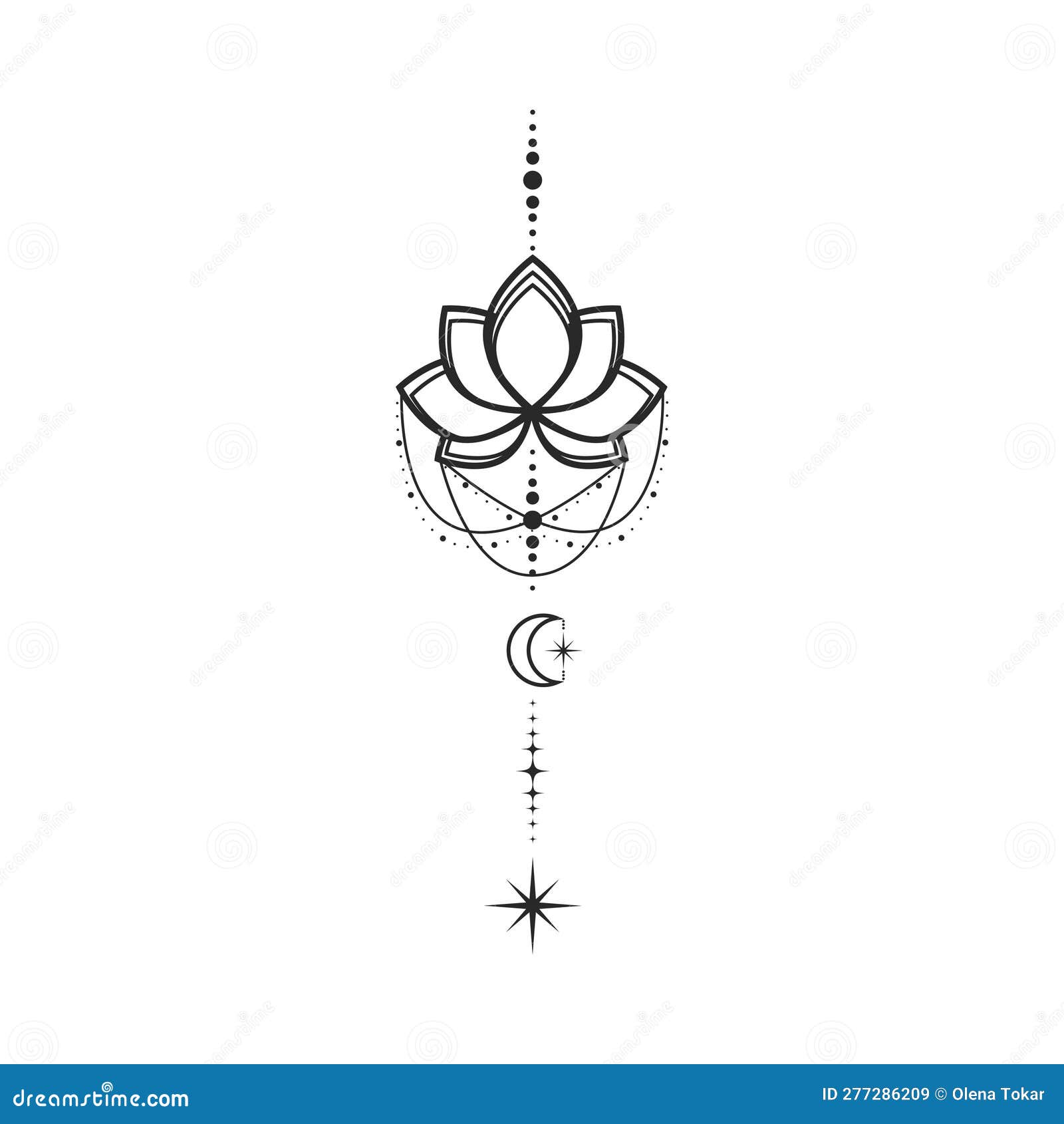 The May Lotus Flower Moon Crescent  The Flower Moon  Moon tattoo Sailor moon  tattoo Flower tattoo