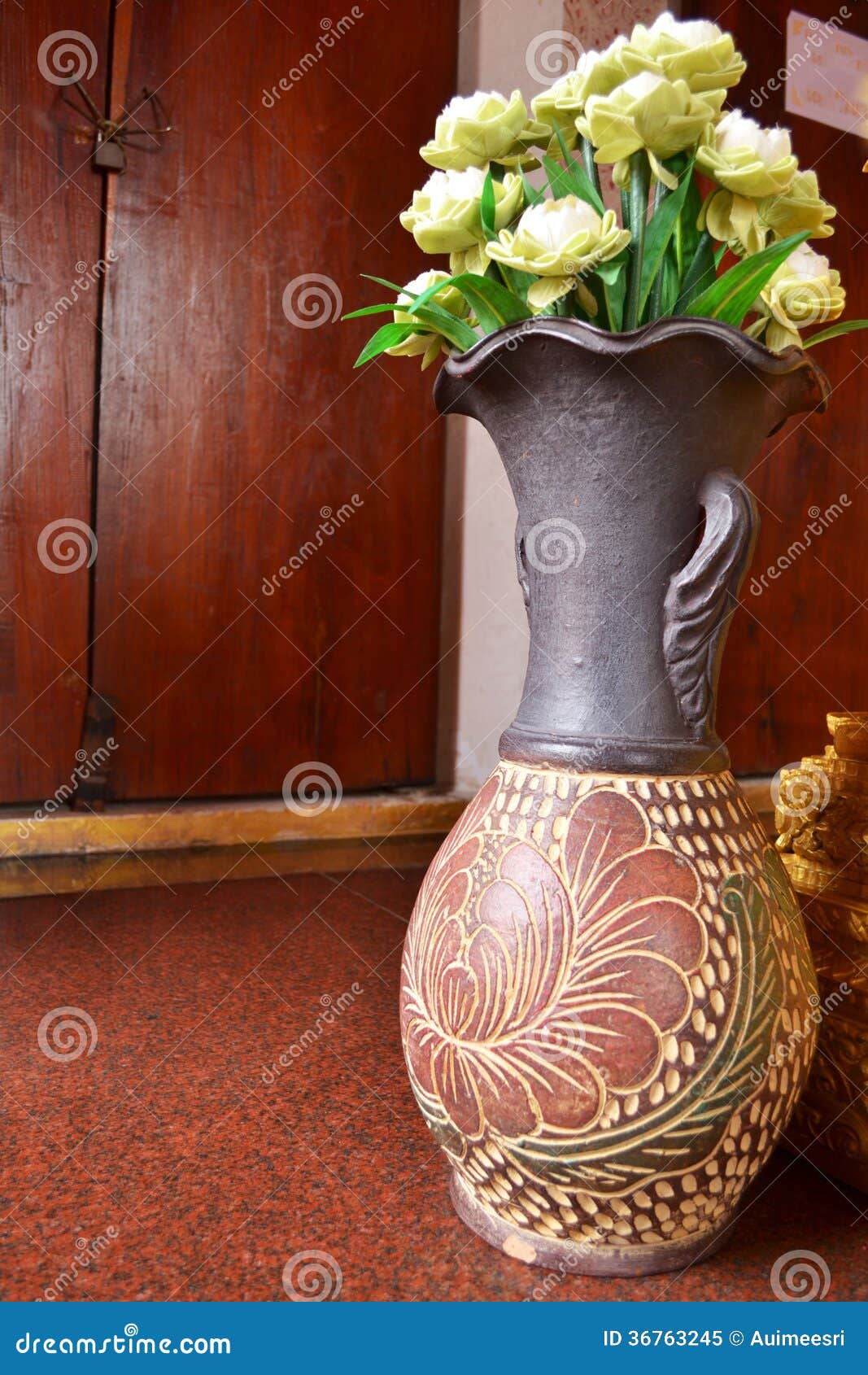 Lotus flower in vase stock image. Image of flower, nature 36763245