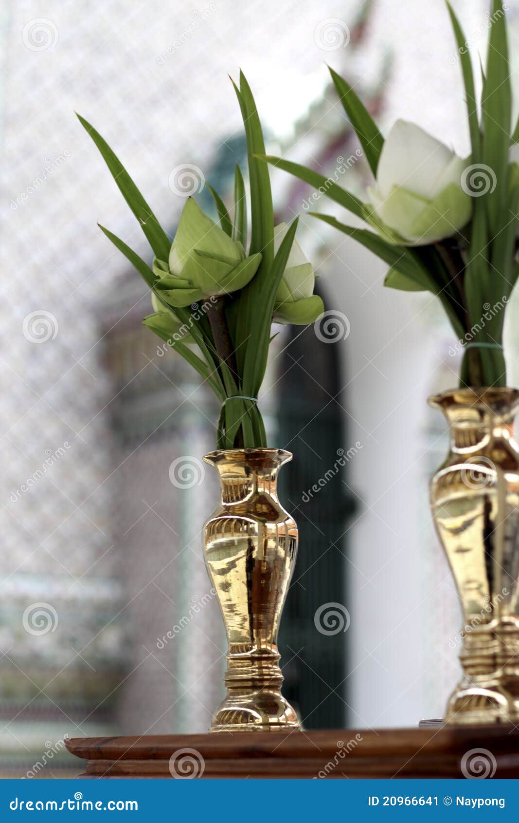 Lotus Flower Vase in the Temple Stock Image Image of religious