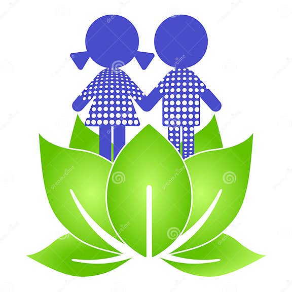 Lotus kids stock vector. Illustration of blazon, kindergarten 14466799