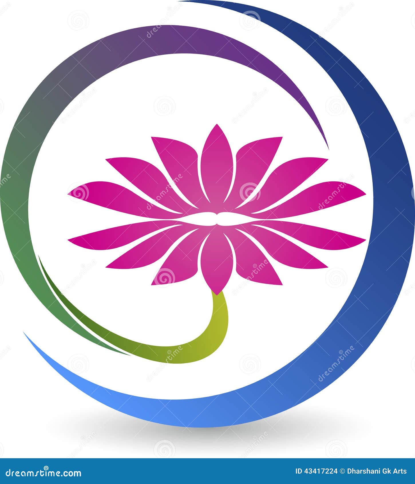 Lotus logo stock vector. Illustration of glossy, icon 43417224