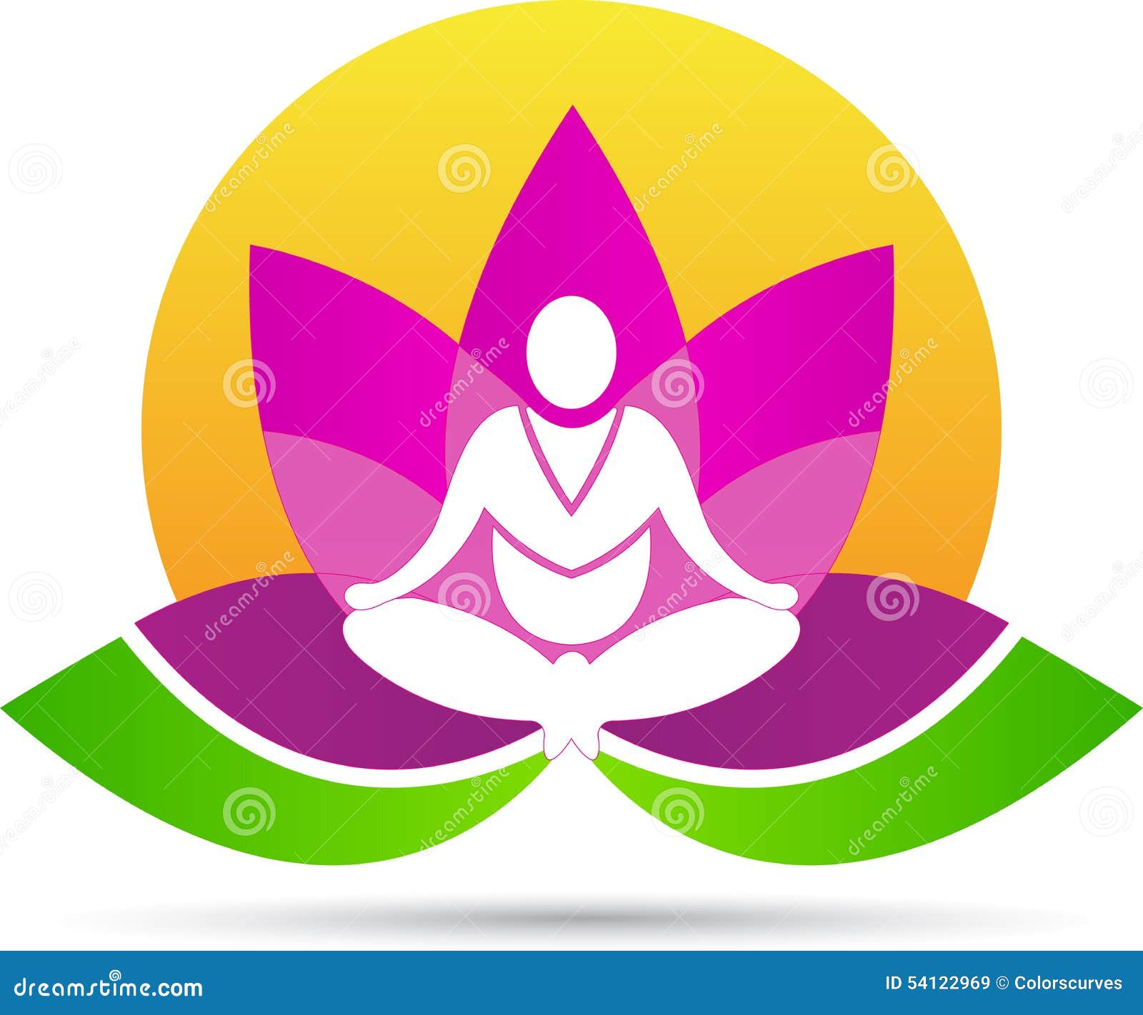 Lotus meditation yoga stock vector. Illustration of buddhism 54122969