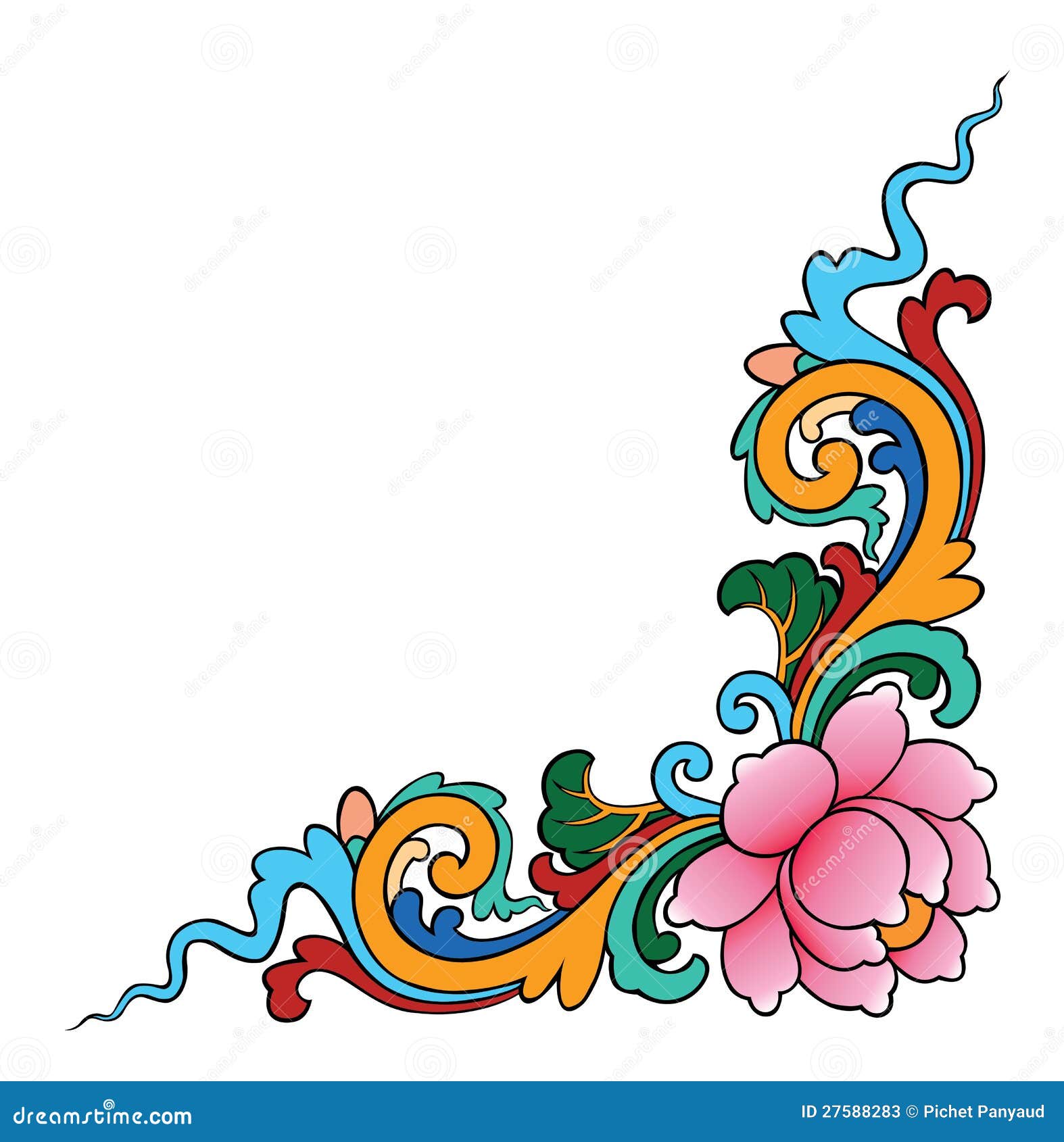 Lotus painting stock illustration. Illustration of floral - 27588283