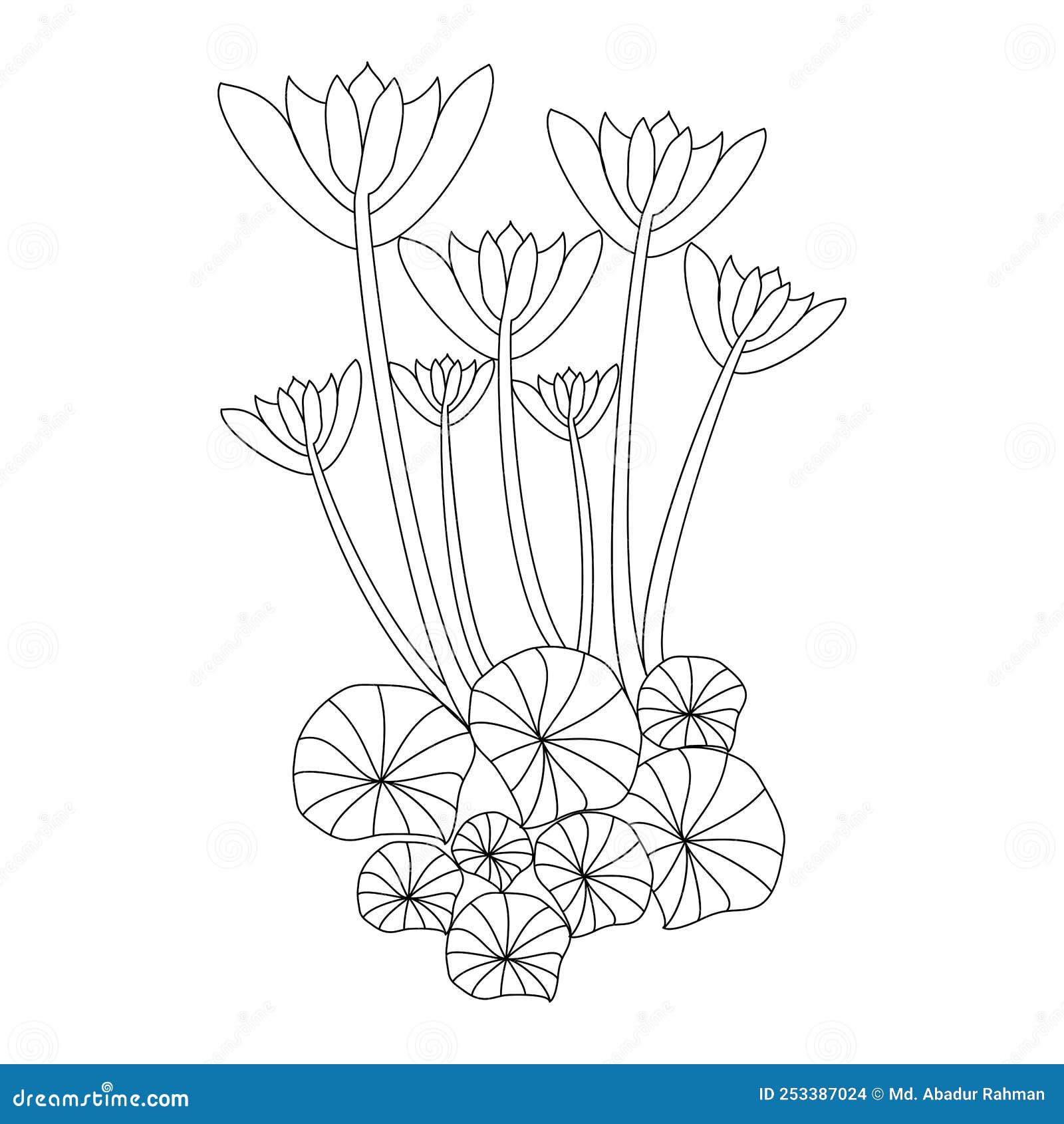 Lotus Drawing 💮| How to draw Lotus Flower step by step easy - YouTube