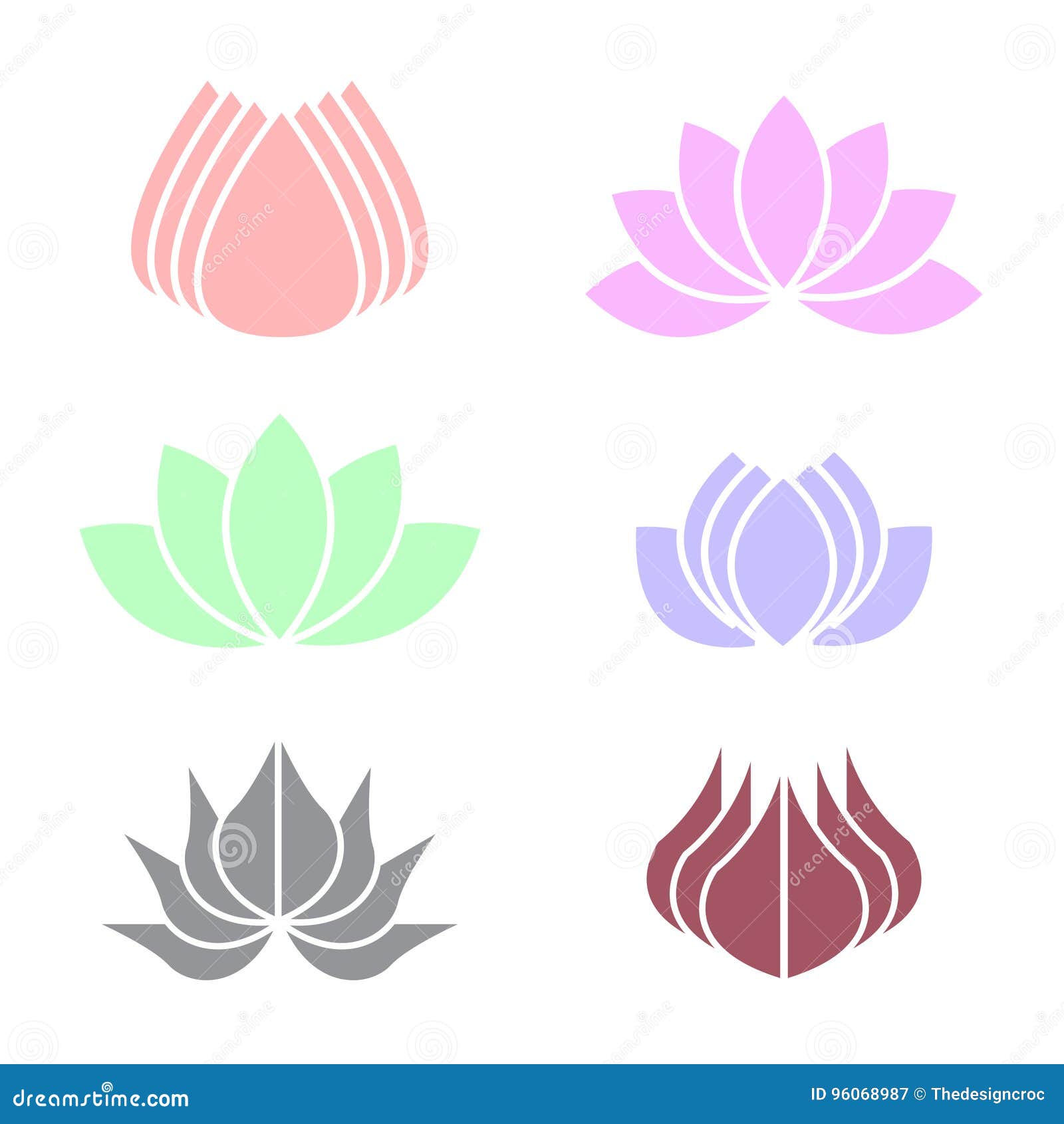 Lotus symbol logo stock vector. Illustration of logotype 96068987