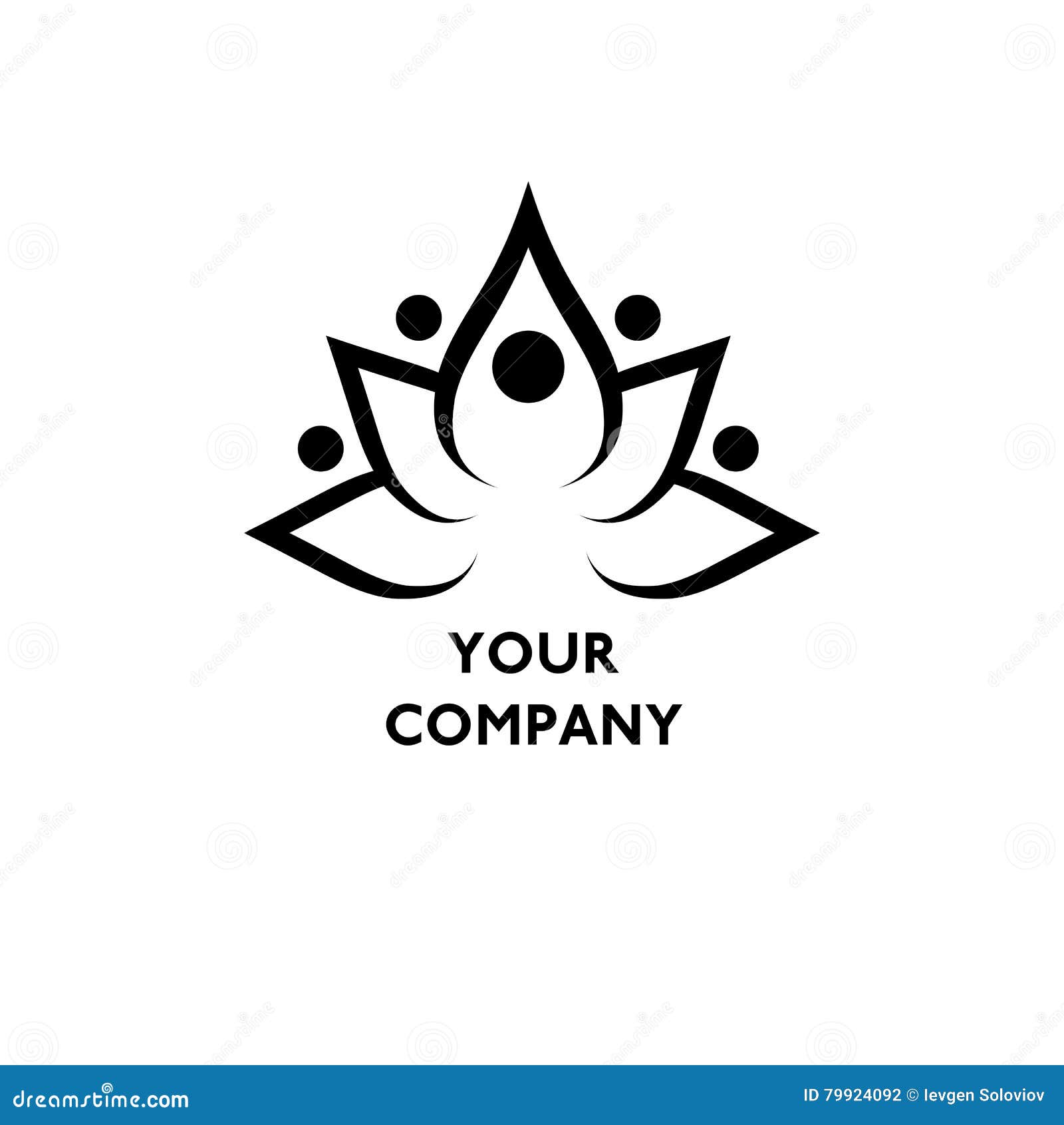 LotusSymbol mit Text vektor abbildung. Illustration von abbildungen