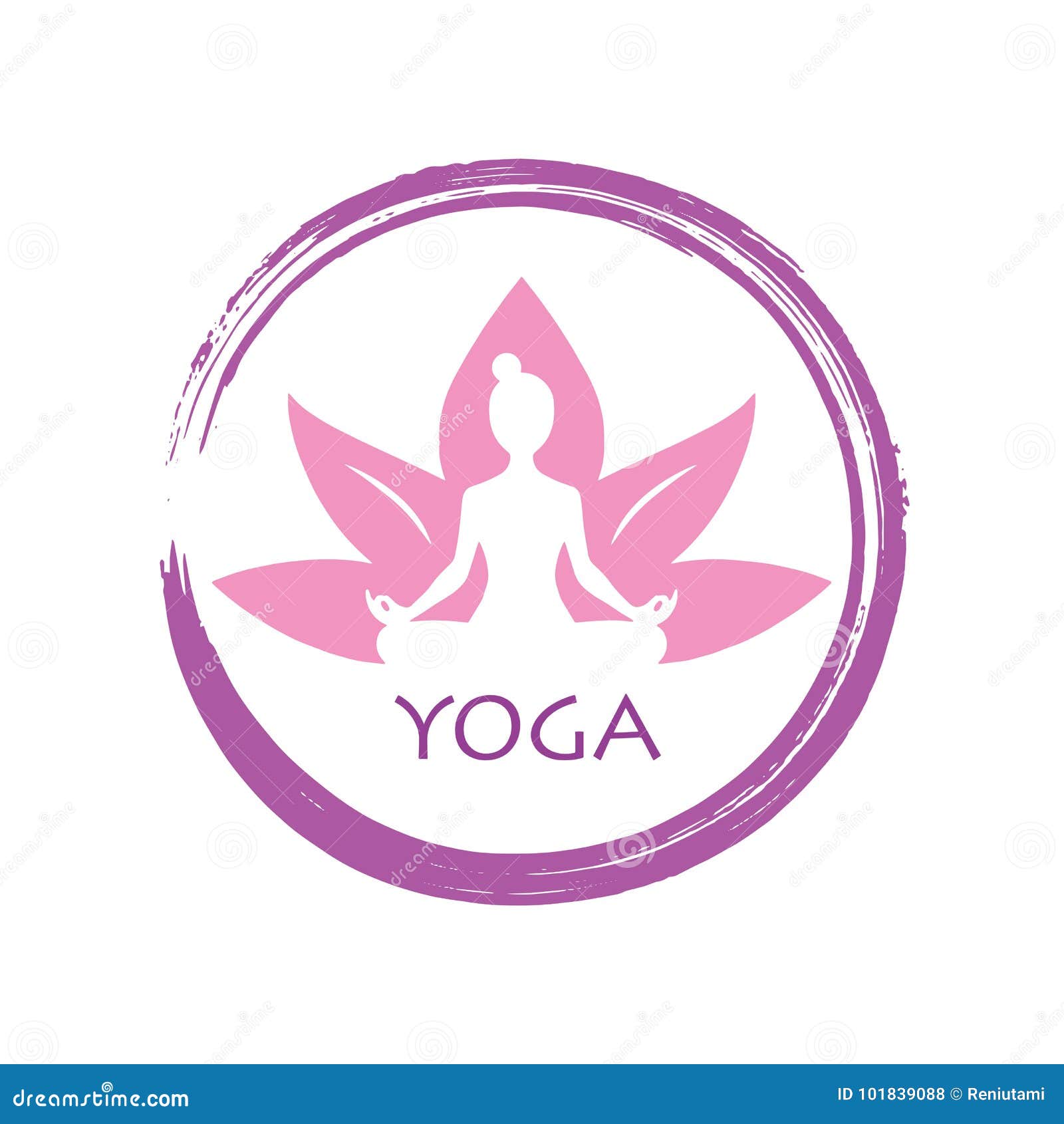 Lotus Yoga Zen Vector Logo Template Design Stock Vector ...