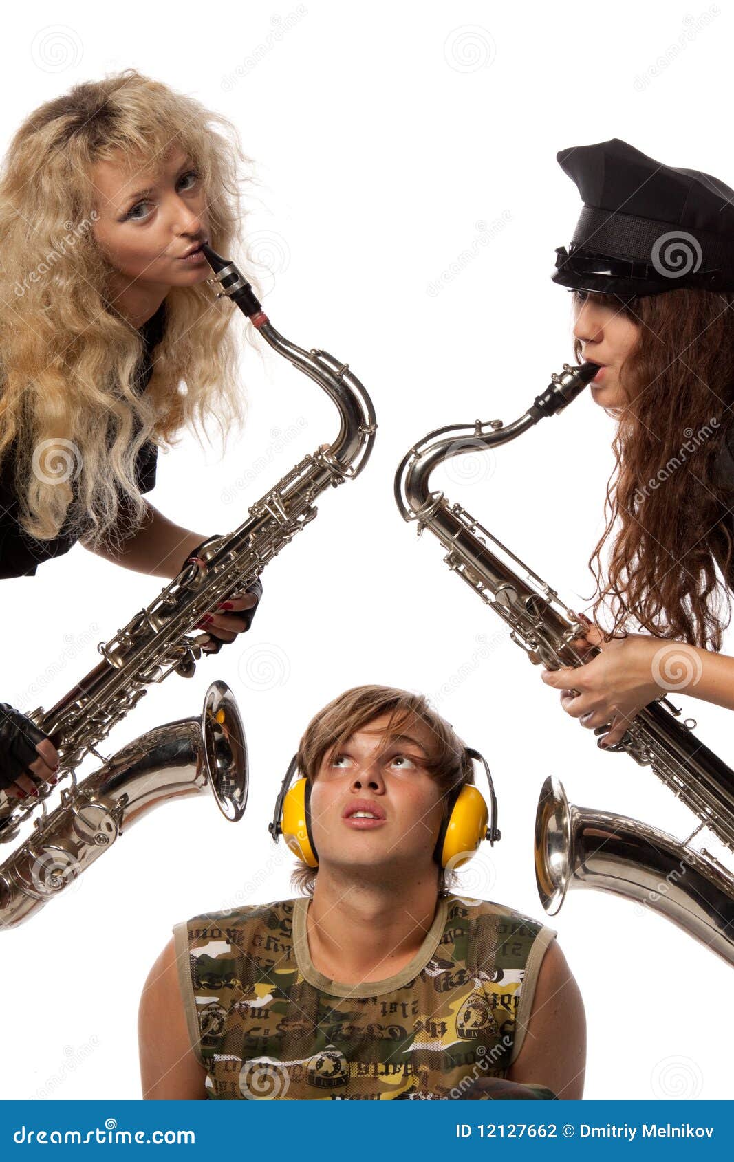 Loud noise stock photo. Image of beautiful, earphone 12127662