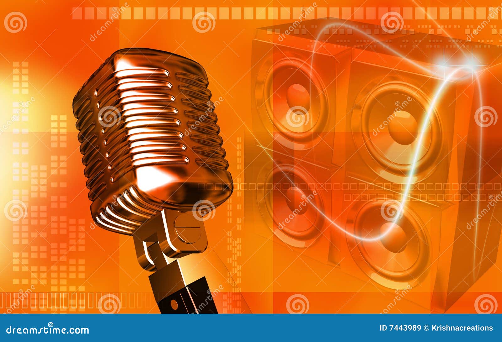 Loud speaker set stock illustration. Illustration of macro 7443989