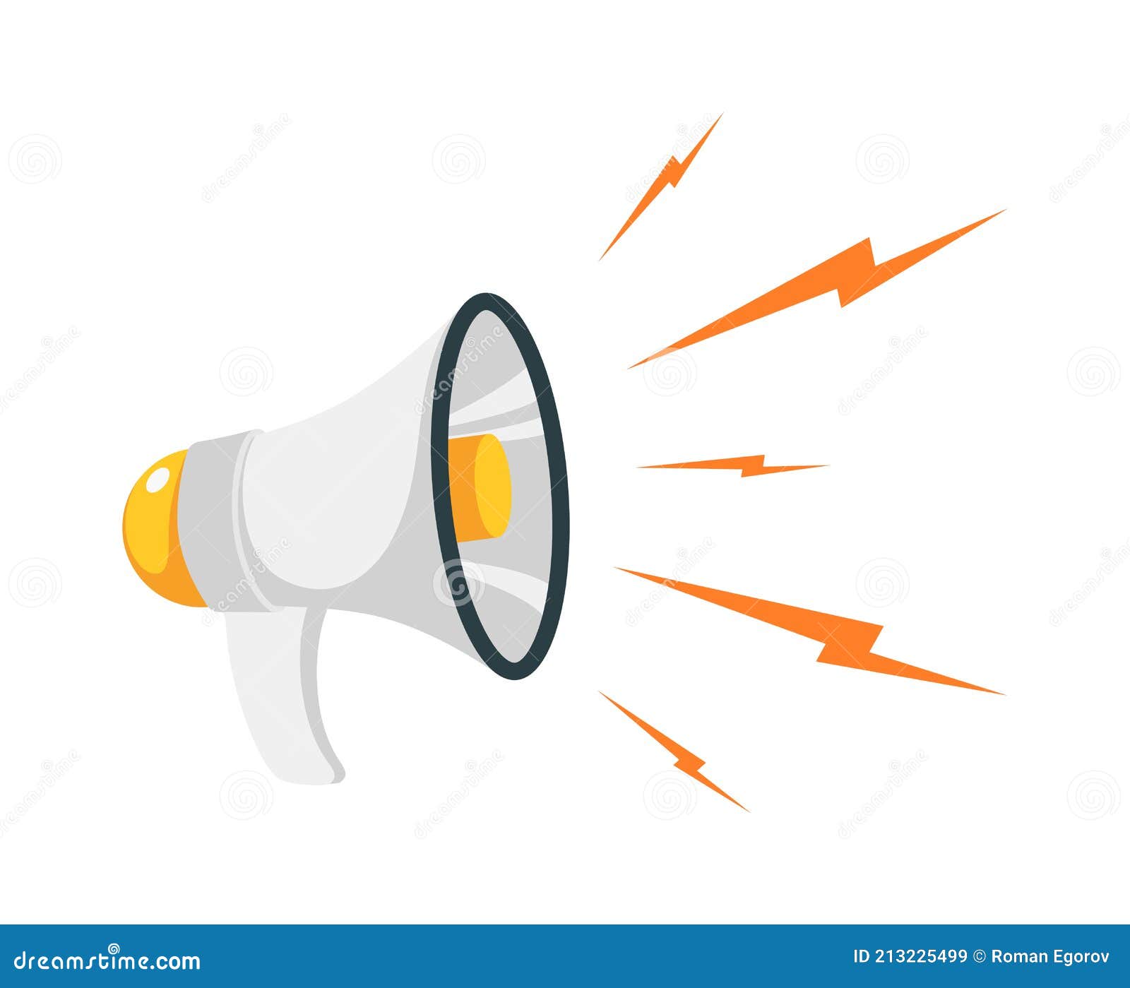 Loudspeaker. Cartoon Megaphone and Noise with Lightning. Device for Public Speaking. Broadcasting Promotion Announces Stock Vector - Illustration of loudspeaker, speak: 213225499 Loudspeaker. Cartoon Megaphone and Noise with Lightning. Device for Public Speaking. Broadcasting Promotion Announces Stock Vector - Illustration of loudspeaker, speak: 213225499