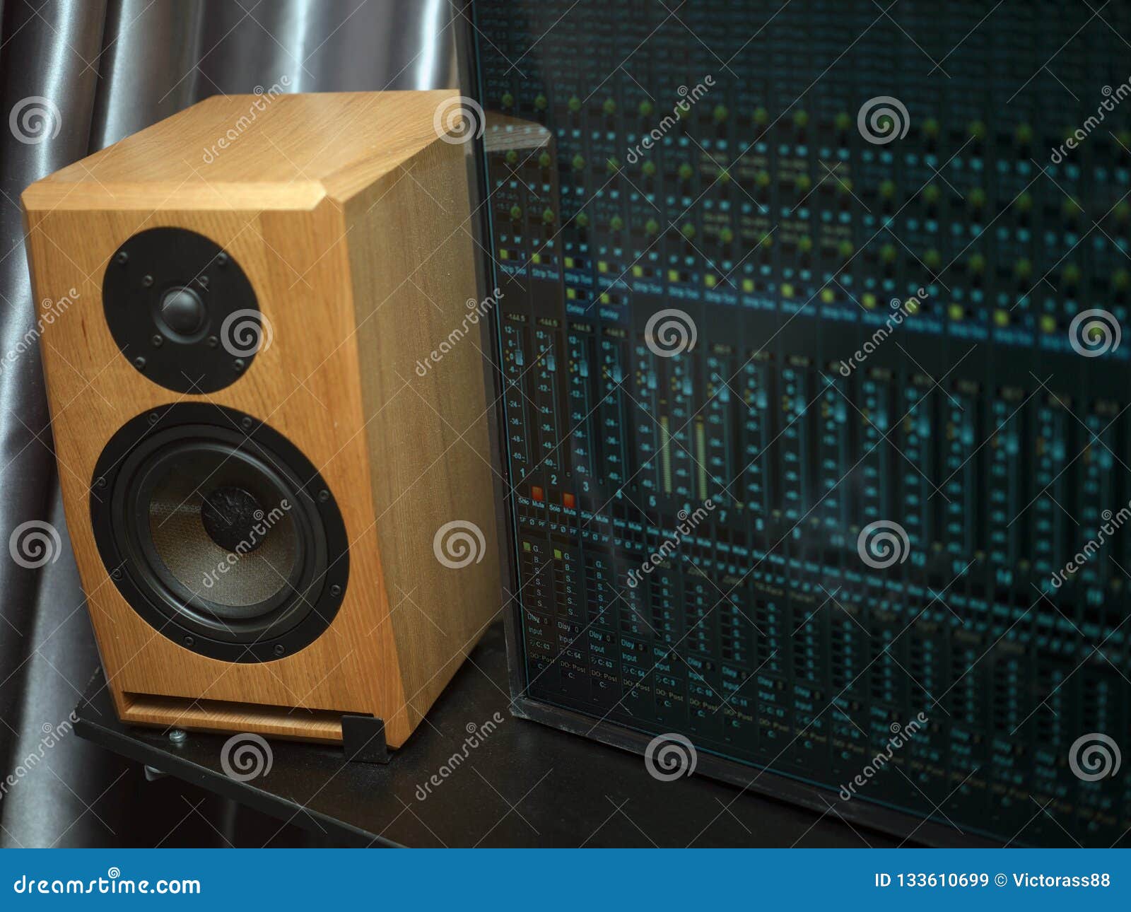 Loudspeaker For Sound Mix Control Stock Image Image Of Listen