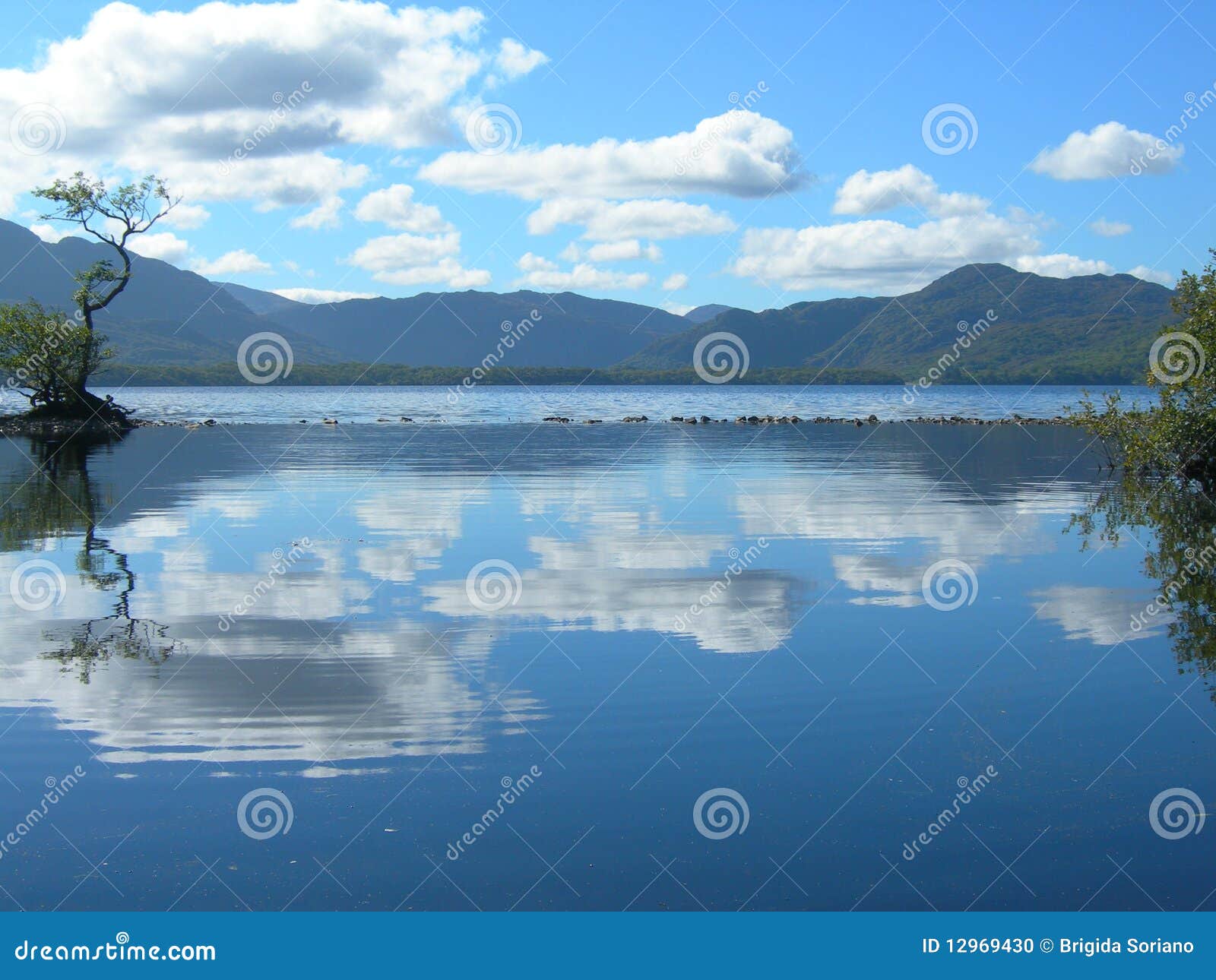 Lough Leane stock photo. Image of scenic, clouds, summer - 12969430