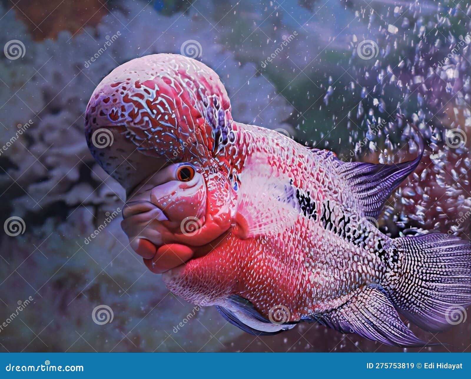 Louhan Ornamental Fish Type Kamfa Stock Image Image of organism