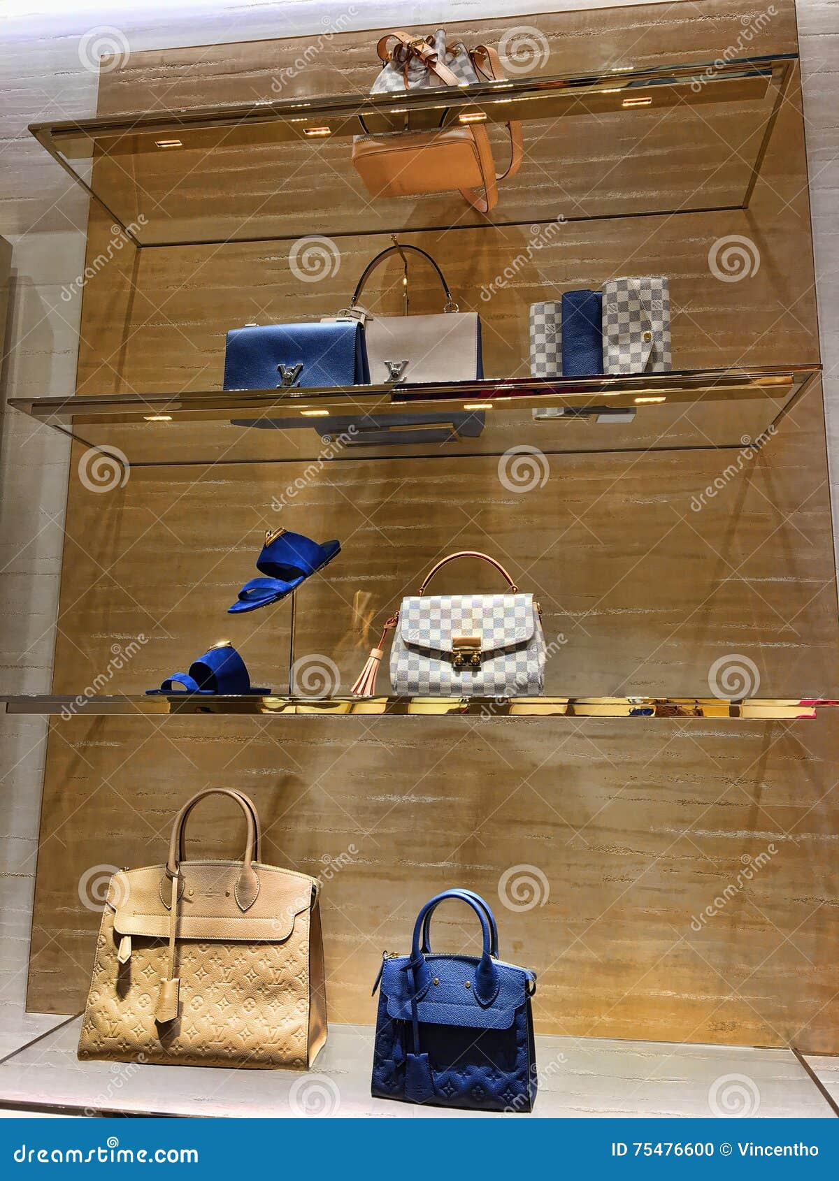 Louis Vuitton Accessories Display Editorial Image - Image of fashion,  vuitton: 75476600