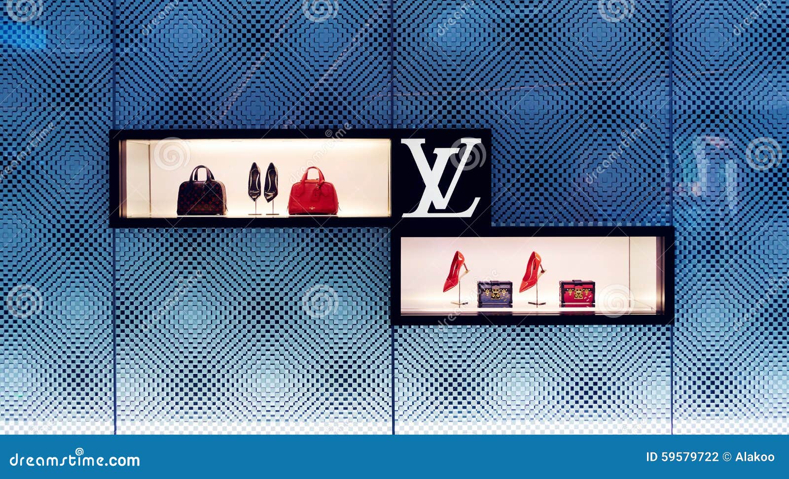 Louis Vuitton Shop Window Display Editorial Photo - Image of louis, bags:  18075081